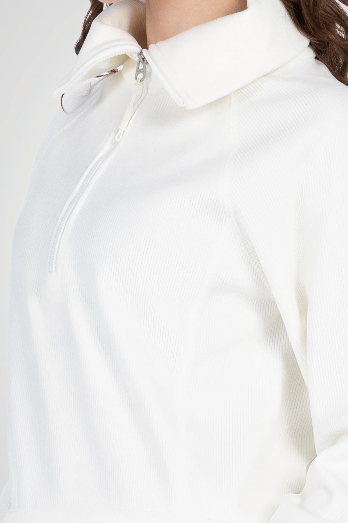 LuxeRib Velour 1/2 Zip Top