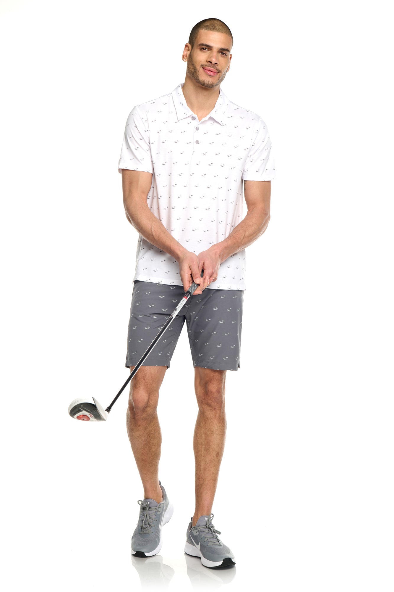 Sky's the Limit Printed Golf Polo