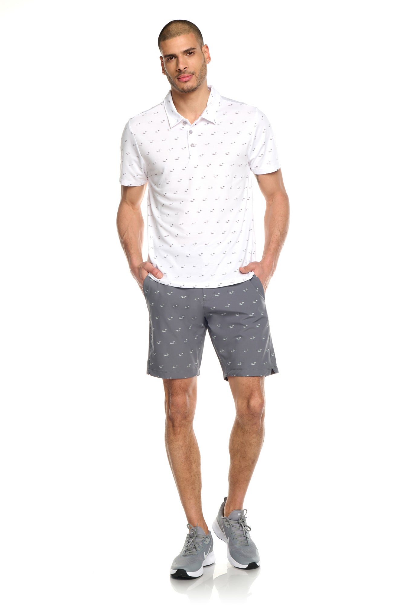 Sky's the Limit Printed Golf Polo