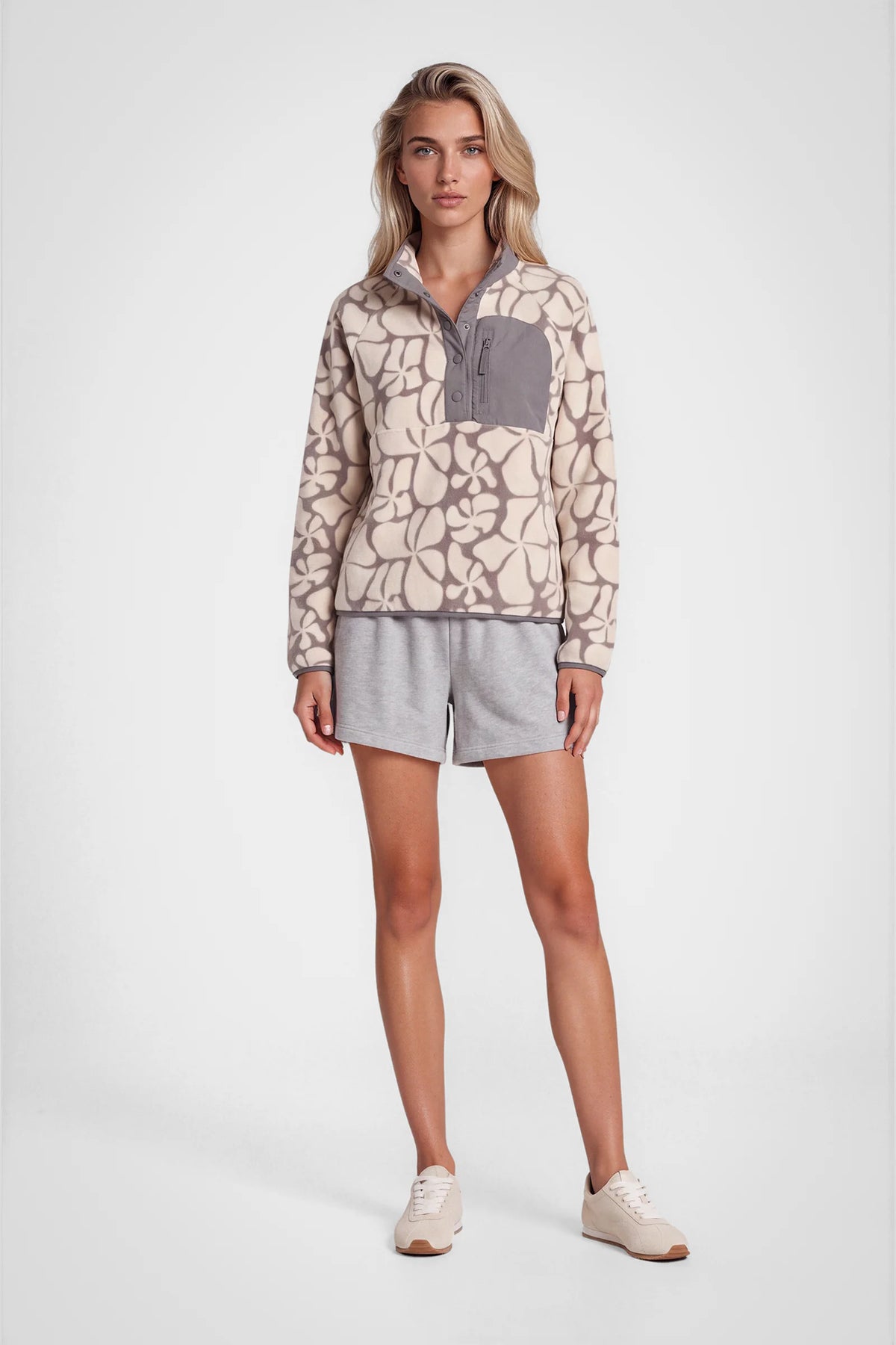 Alverra Printed Polar Fleece Pullover