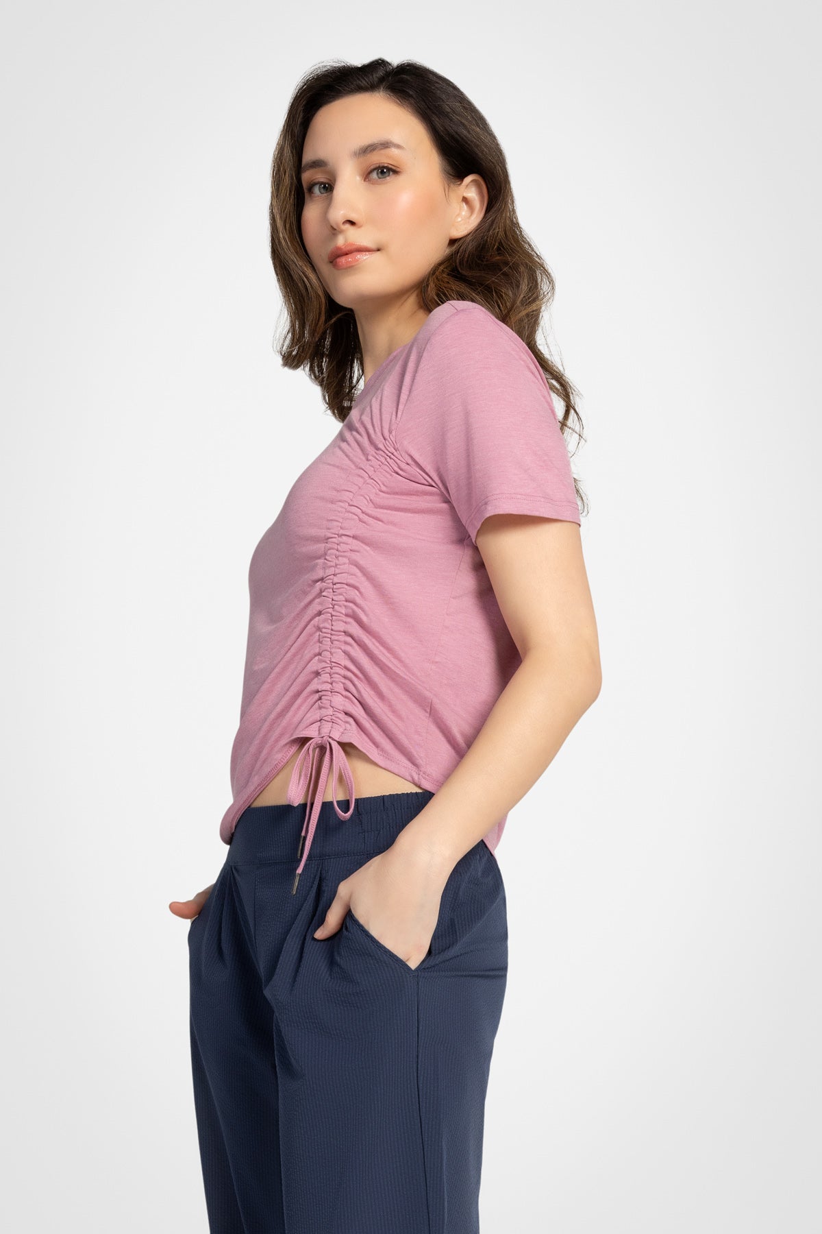 Active Ruched Short Sleeve Top