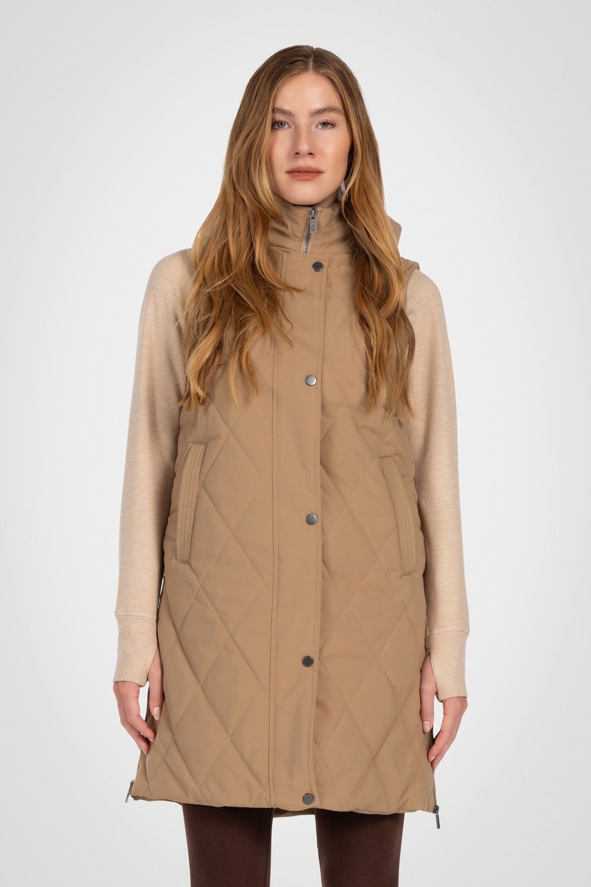 Diamond Long Puffer Vest