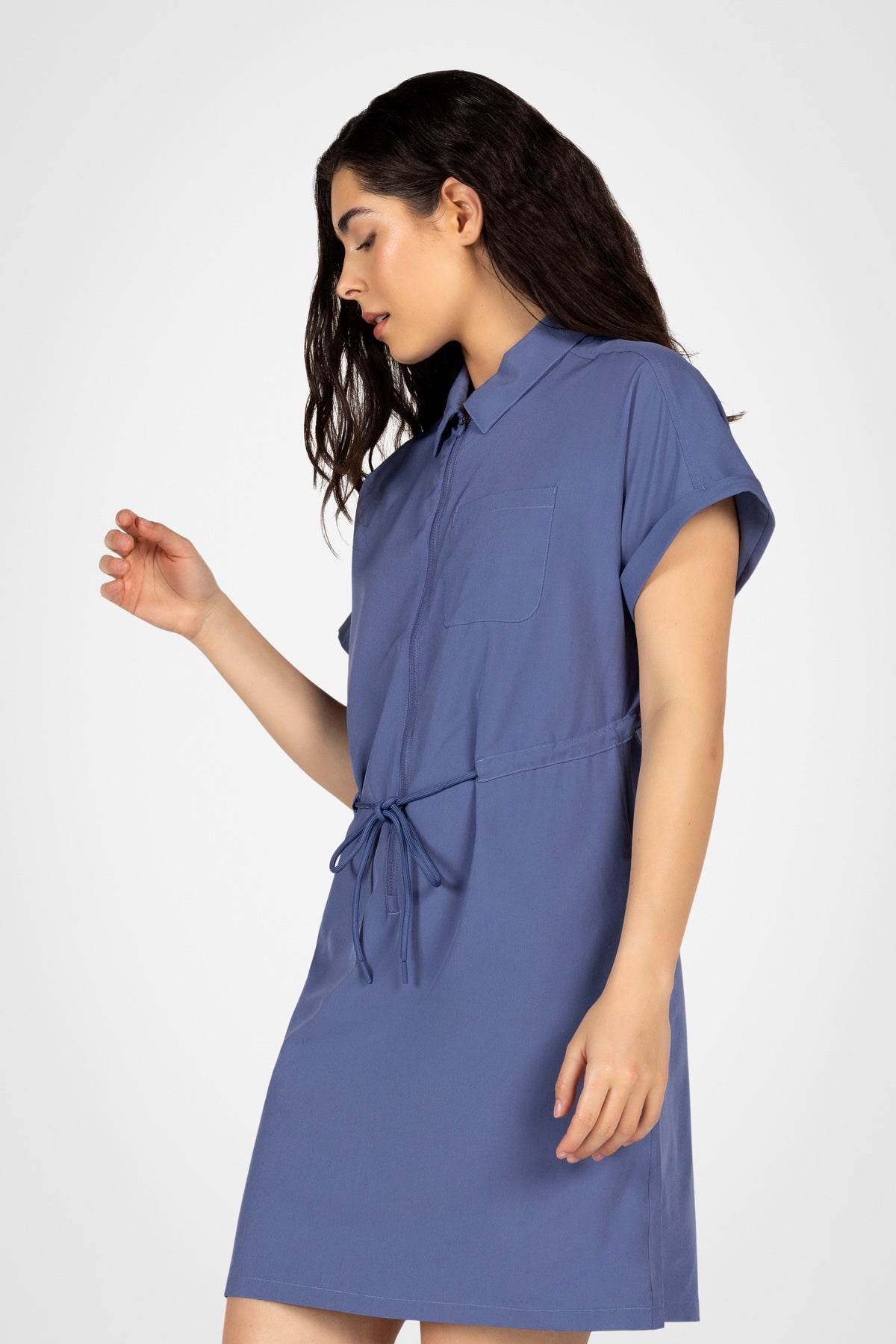 Everyday Zip-Up Shirt Dress