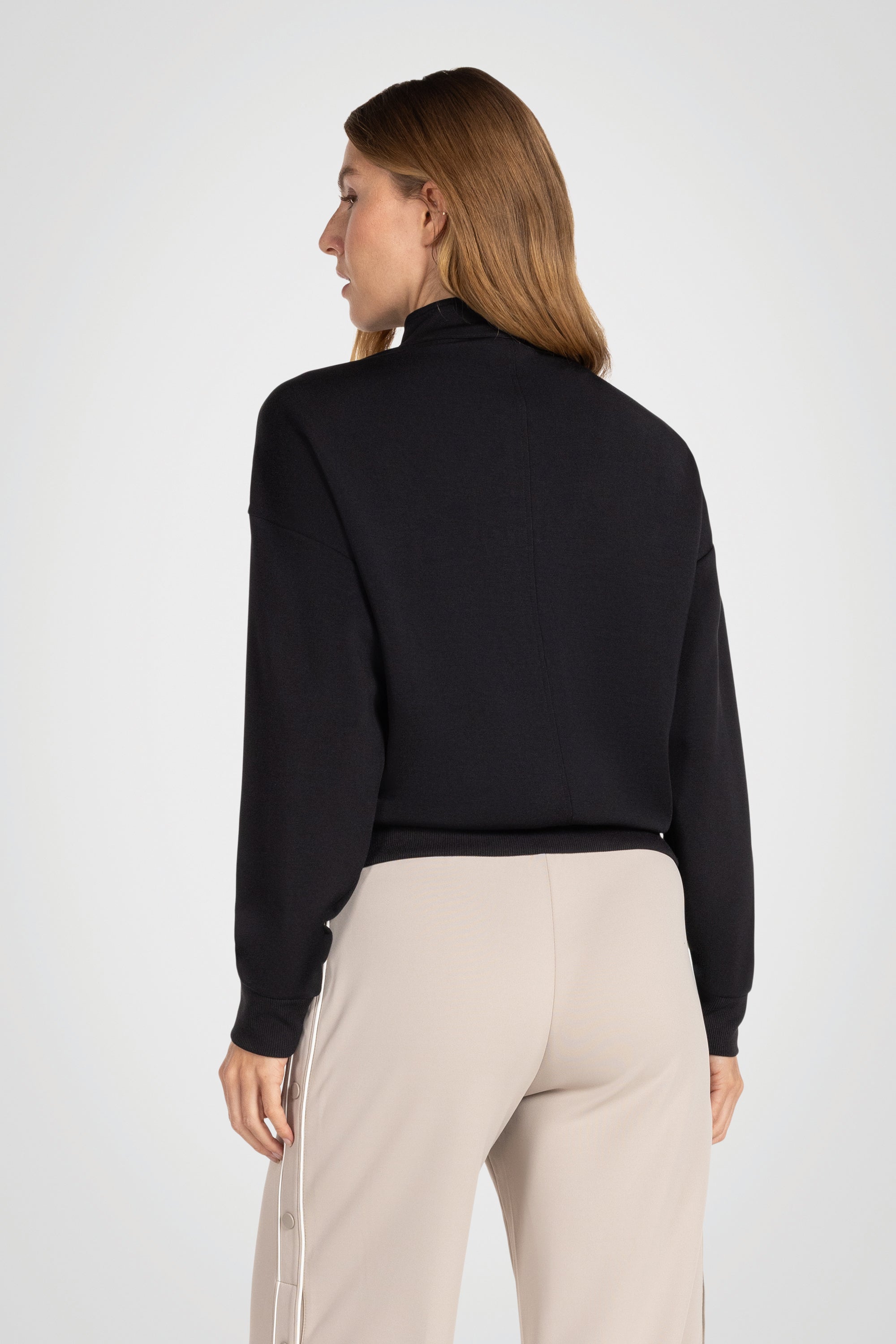 Sanded Modal Mock Neck Pullover