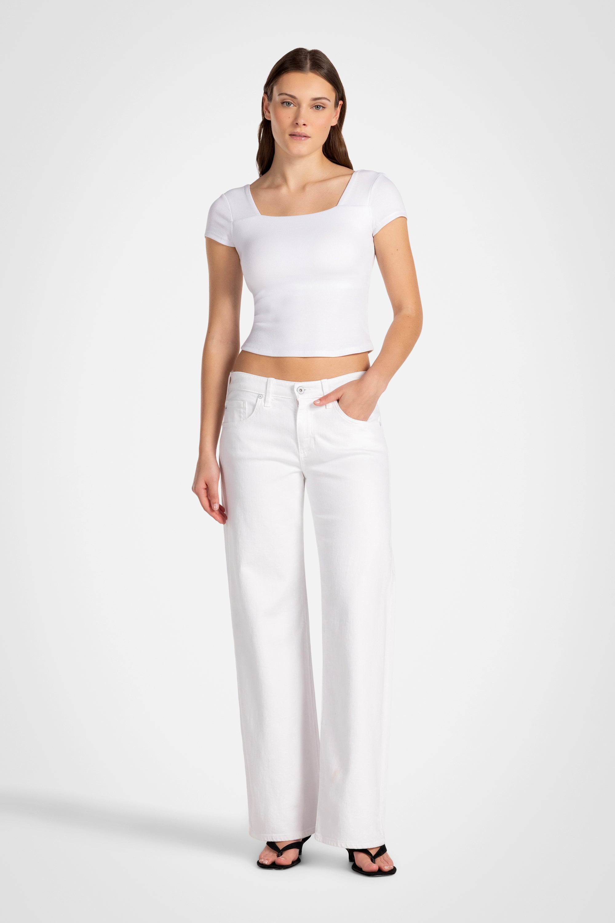 Contour Square Neck Rib Top