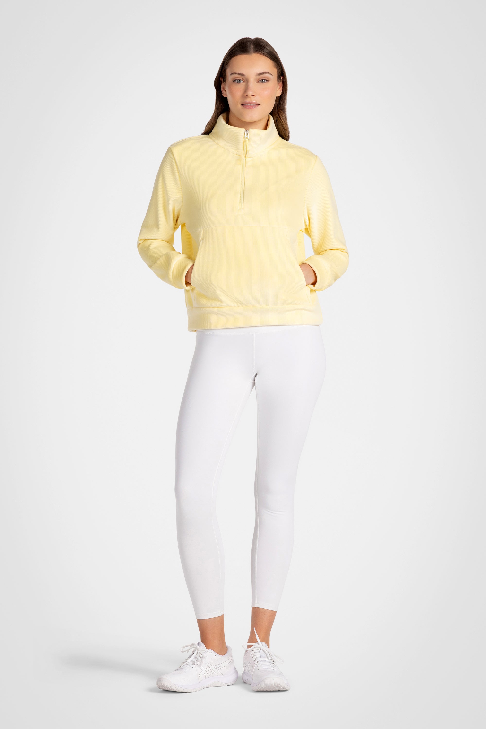 Rib Velour Quarter Zip Pullover