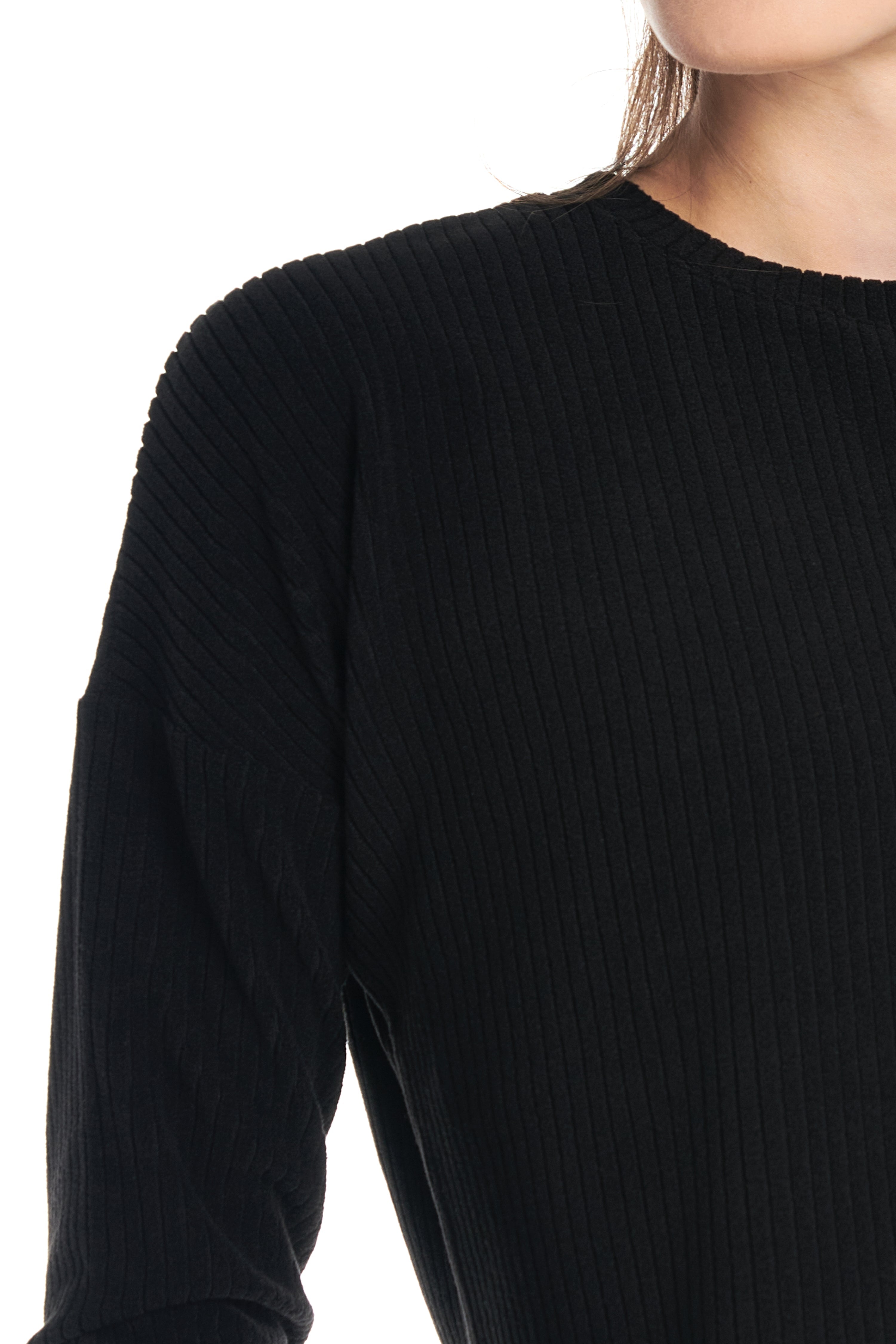 Velour Ribbed Lounge Longsleeve Top