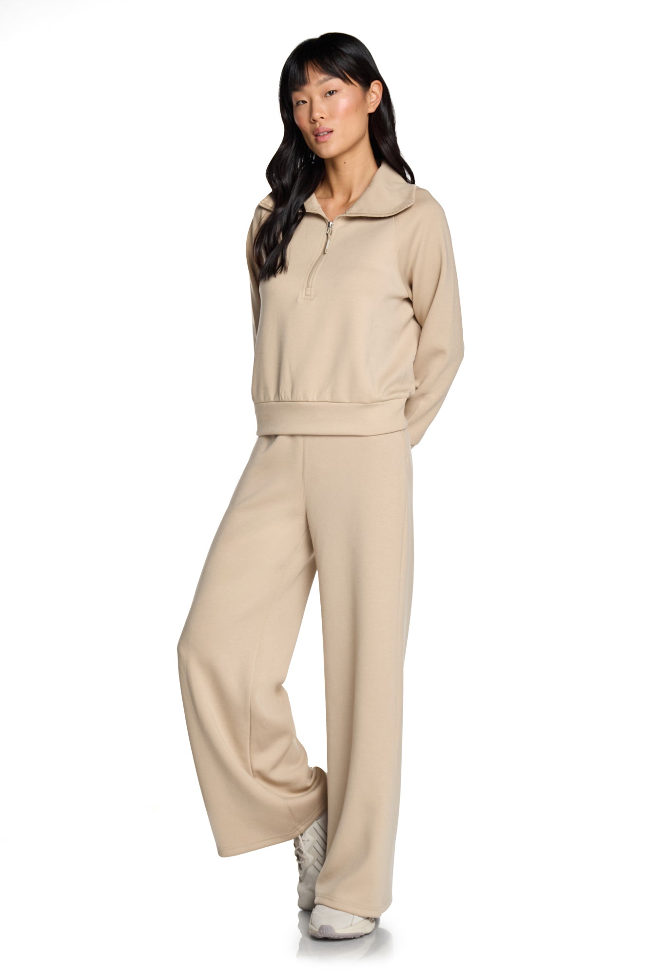 Kaia Funnel Neck Half Zip Sweatshirt