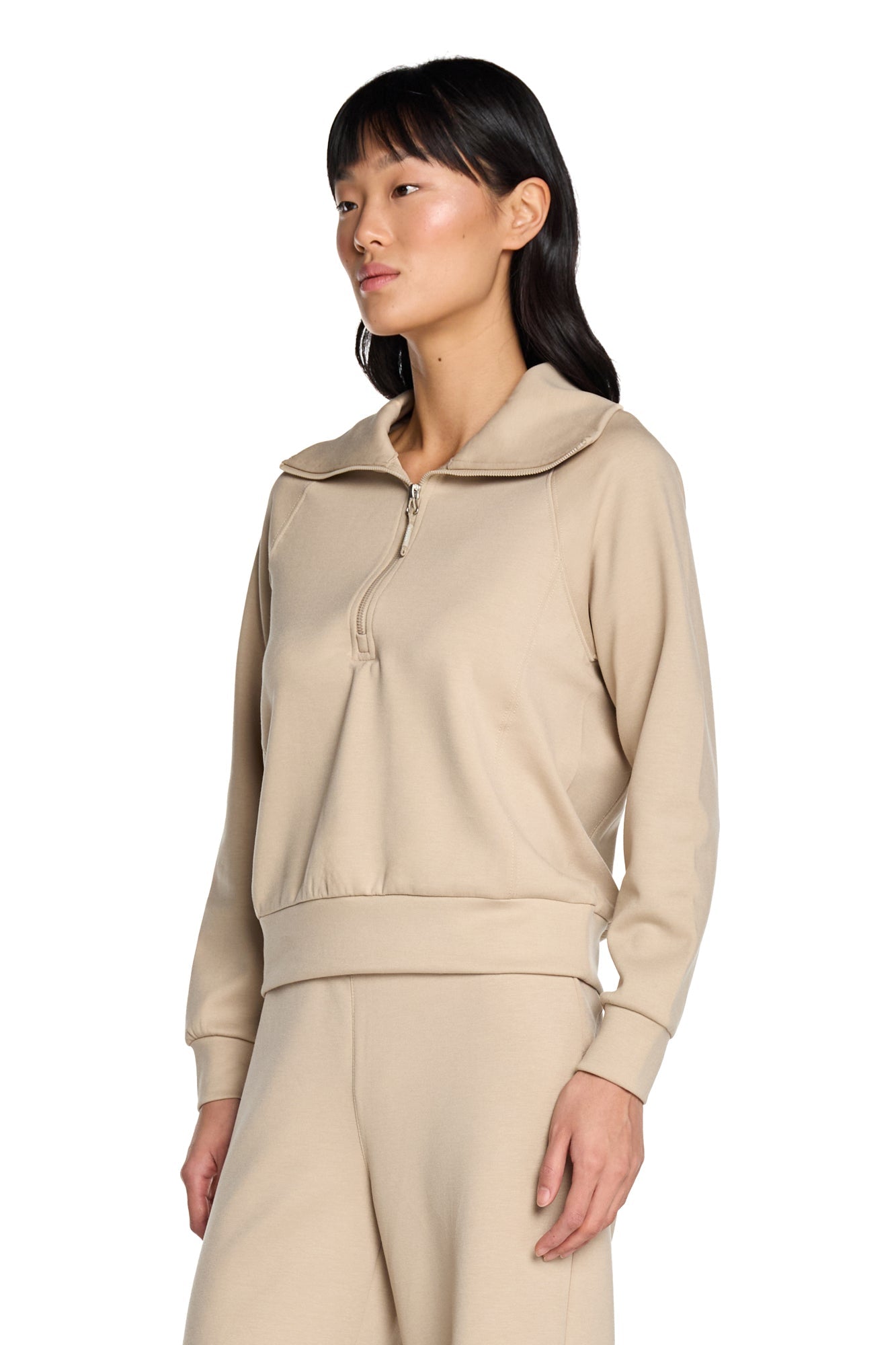 Kaia Funnel Neck Half Zip Sweatshirt