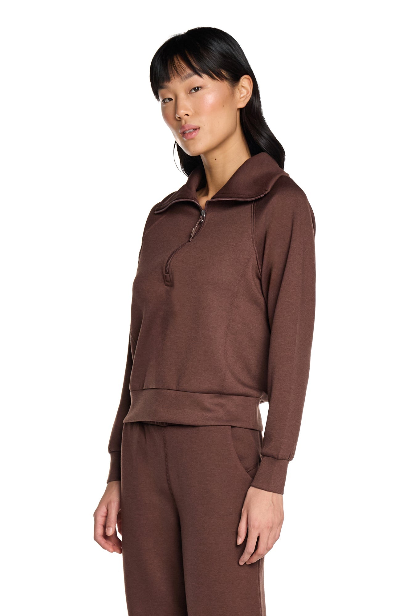 Kaia Funnel Neck Half Zip Sweatshirt