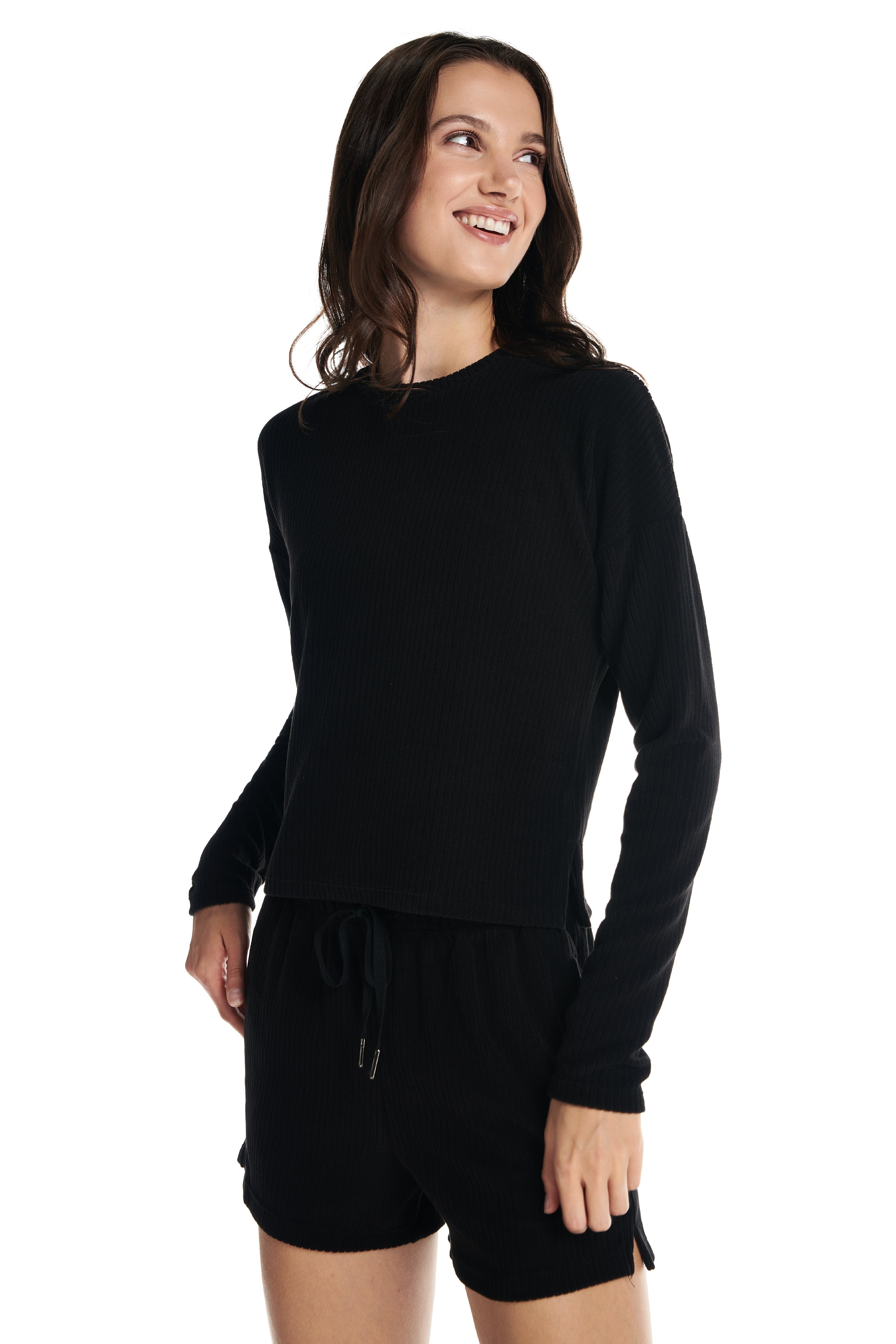 Velour Ribbed Lounge Shorts