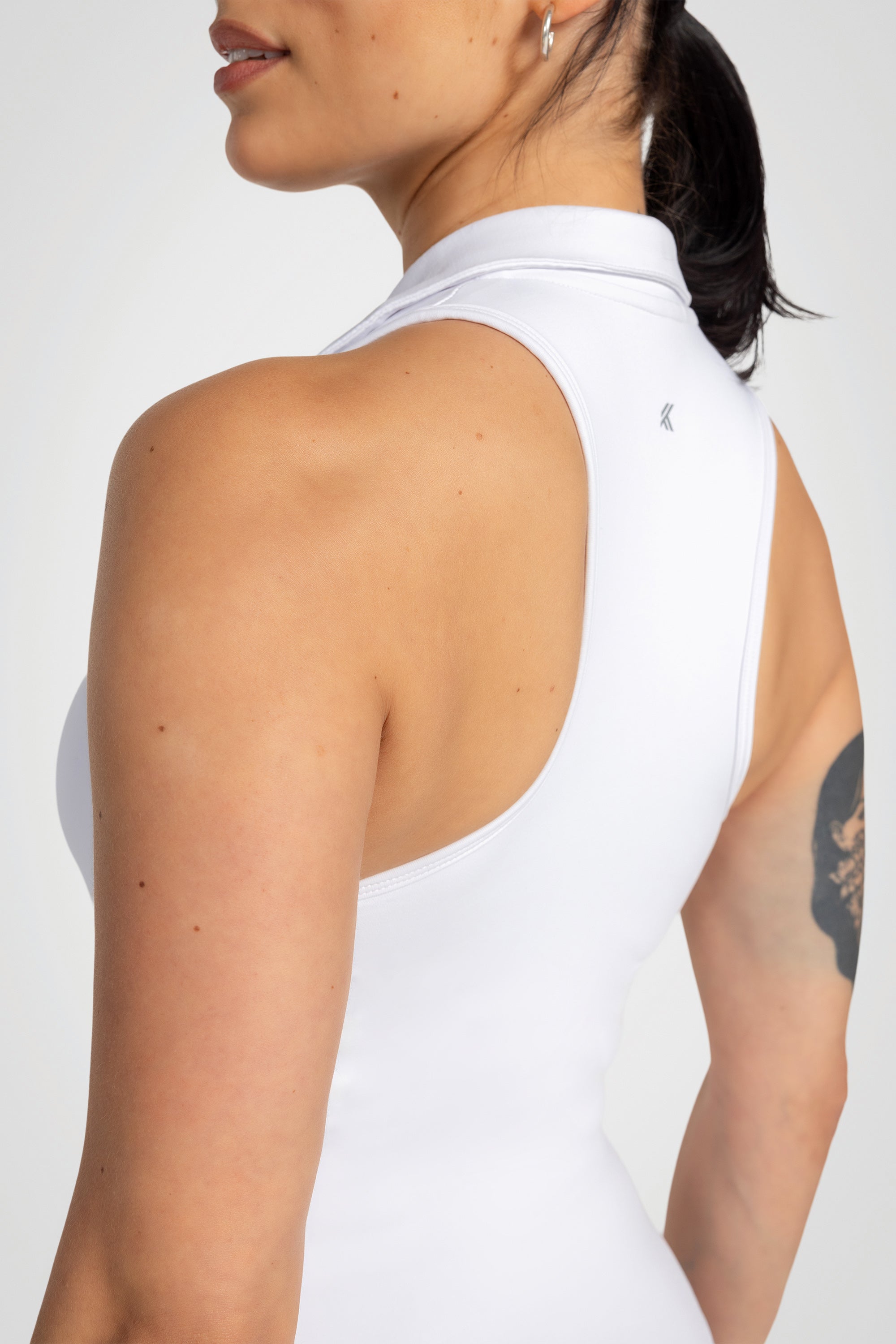 Lila Sleeveless Polo Top