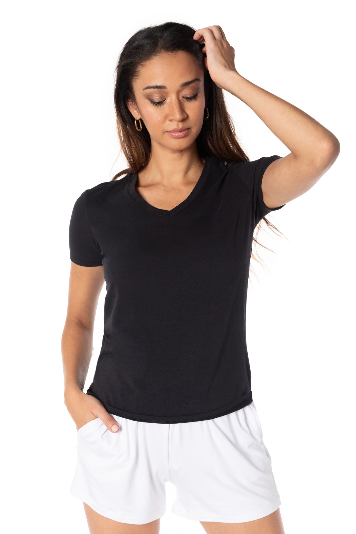 Free Spirit V-Neck Short Sleeve Top