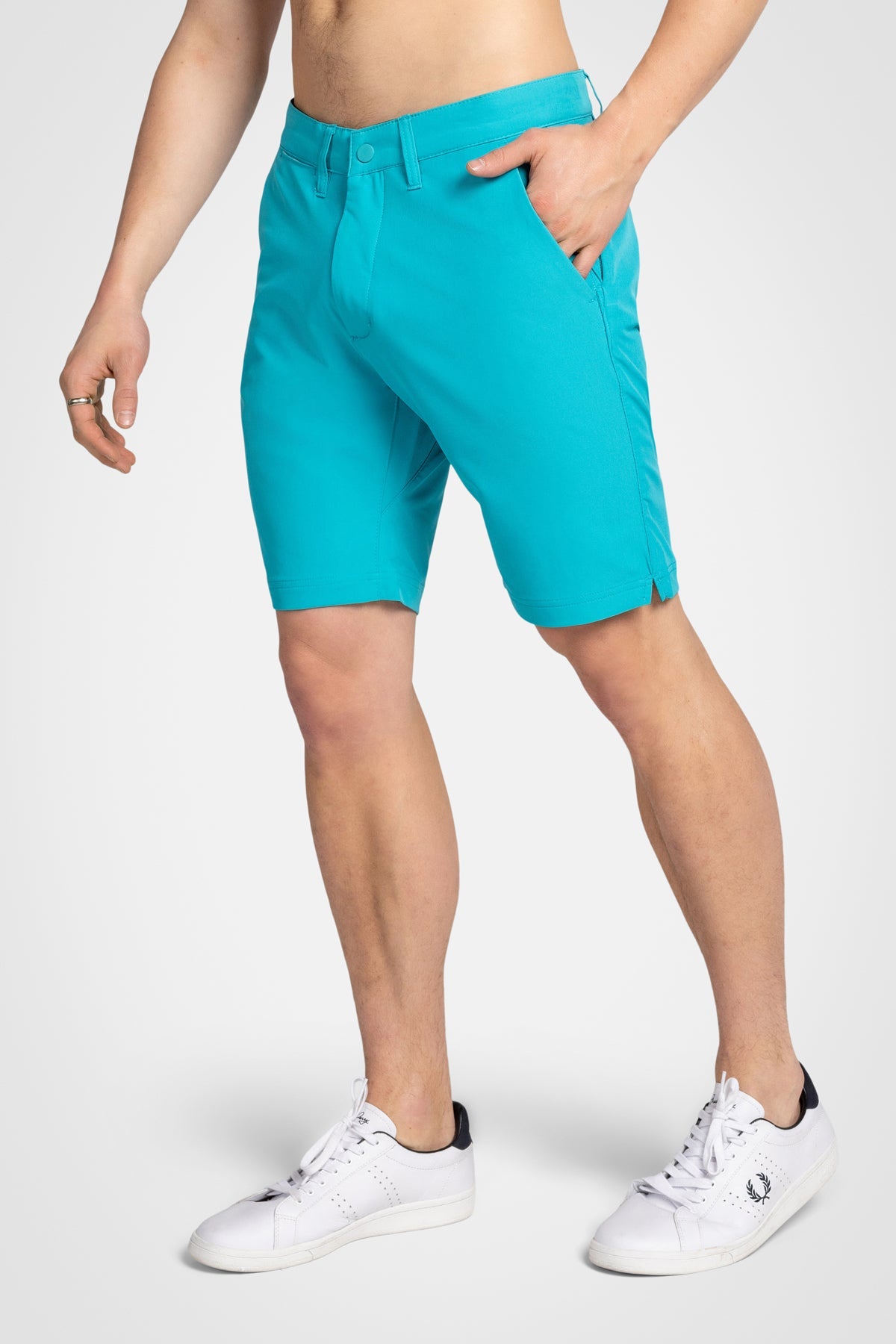 4-Way Woven Golf Short with Front Pockets and Back Pocket at Wearer's Right Side - UPF50