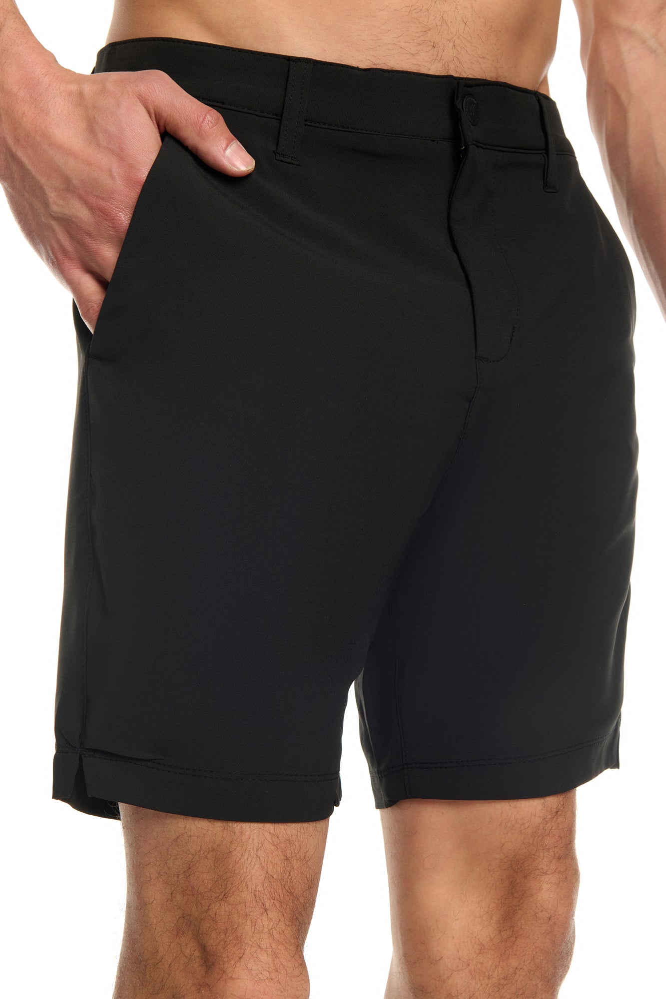 4-Way Woven Golf Short with Front Pockets and Back Pocket at Wearer's Right Side - UPF50