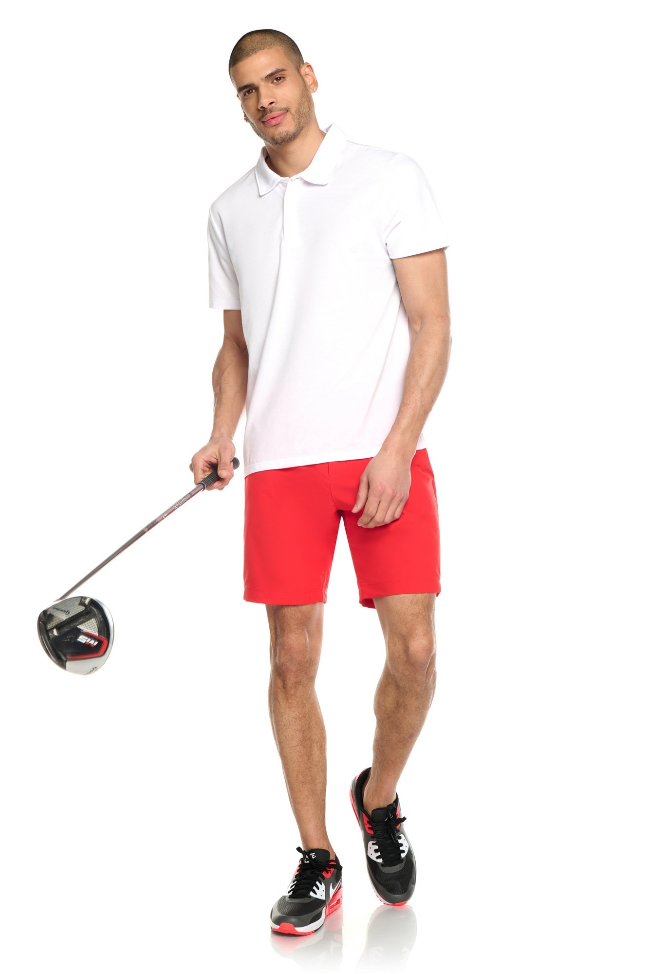 4-Way Woven Golf Short with Front Pockets and Back Pocket at Wearer's Right Side - UPF50