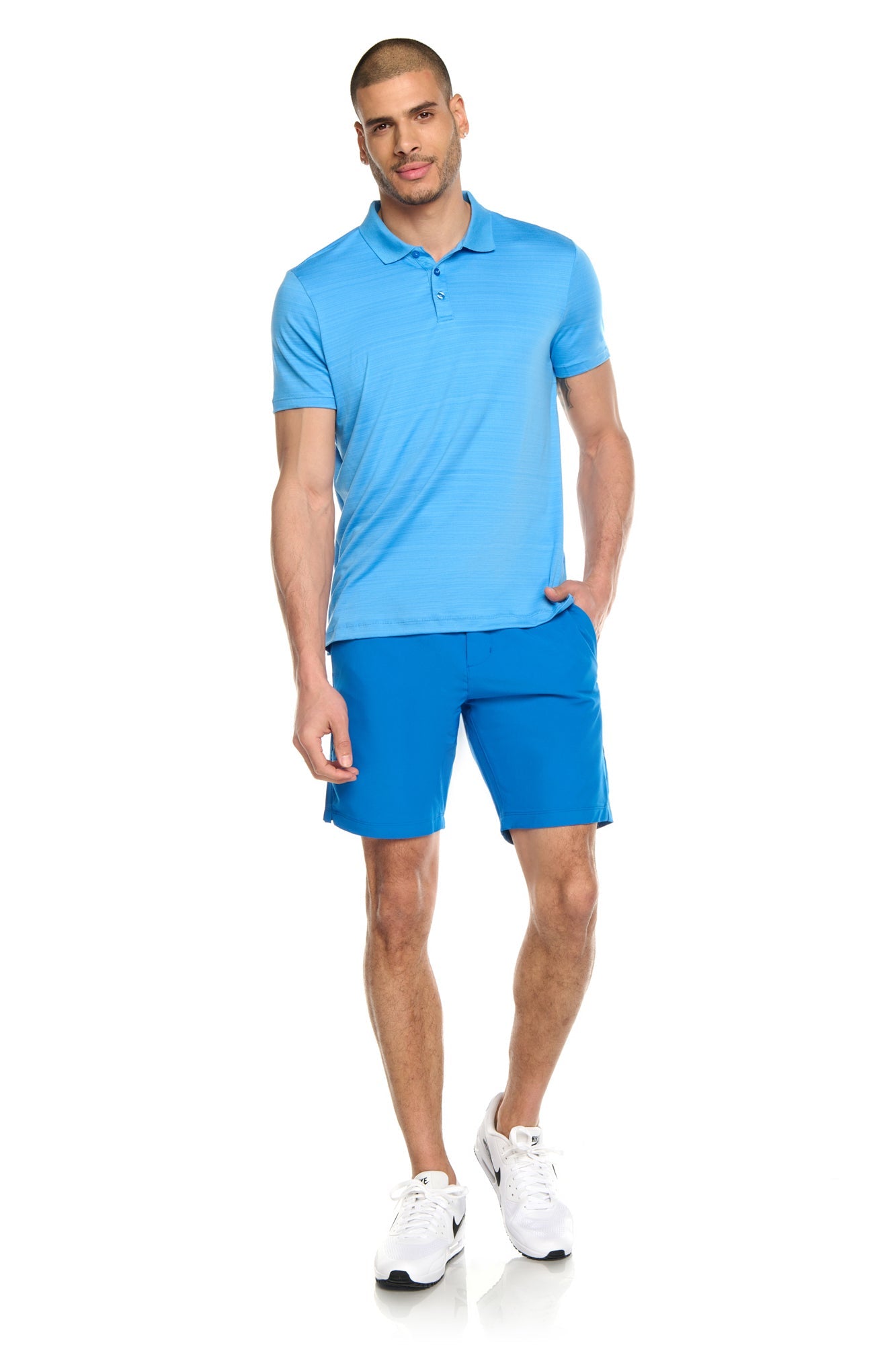 4-Way Woven Golf Short with Front Pockets and Back Pocket at Wearer's Right Side - UPF50