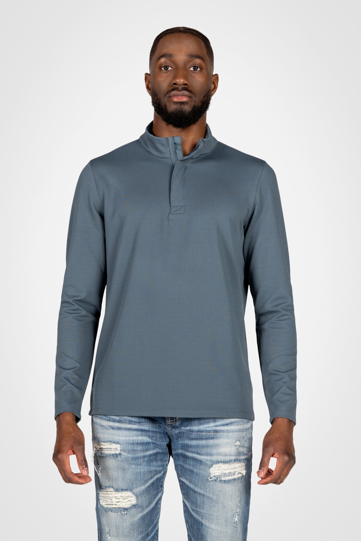 Ronaldo Zip Mock Top