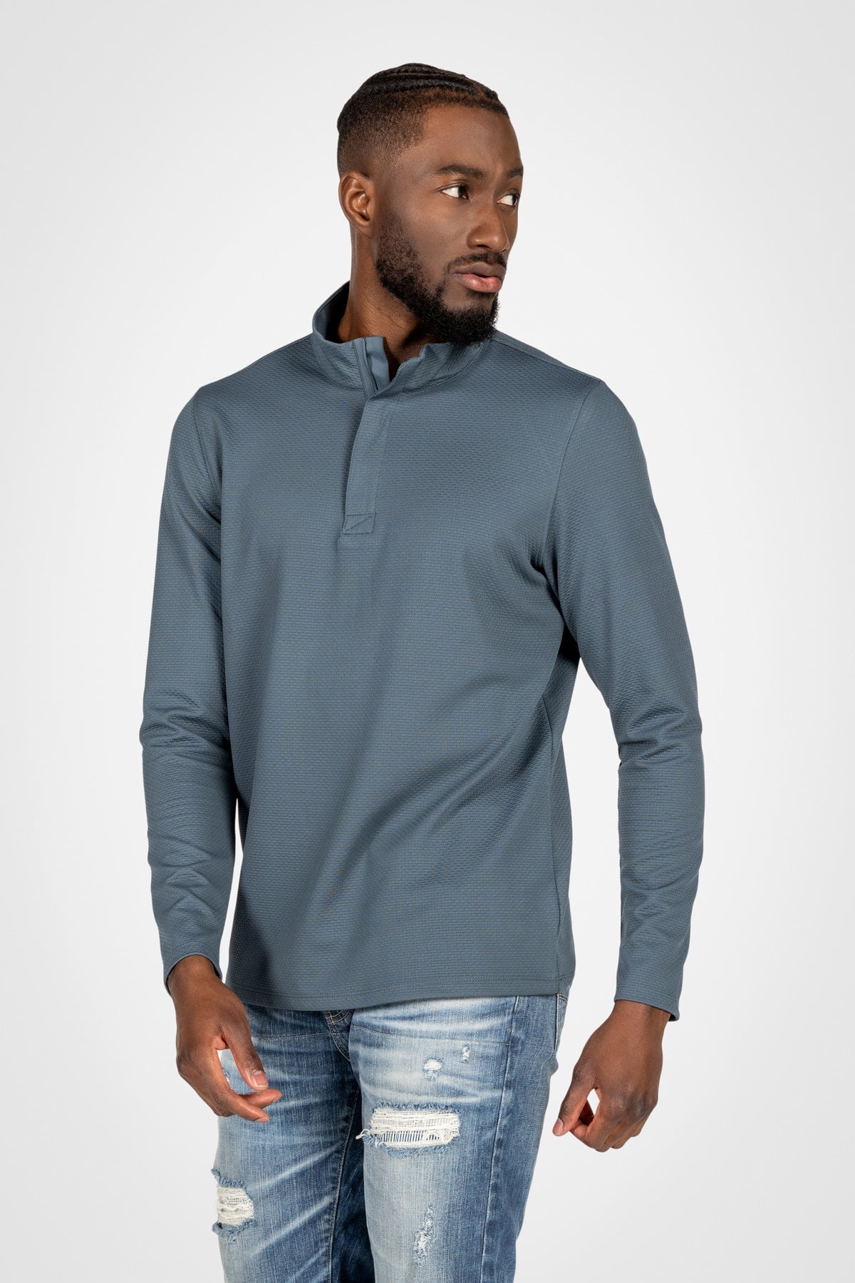 Ronaldo Zip Mock Top