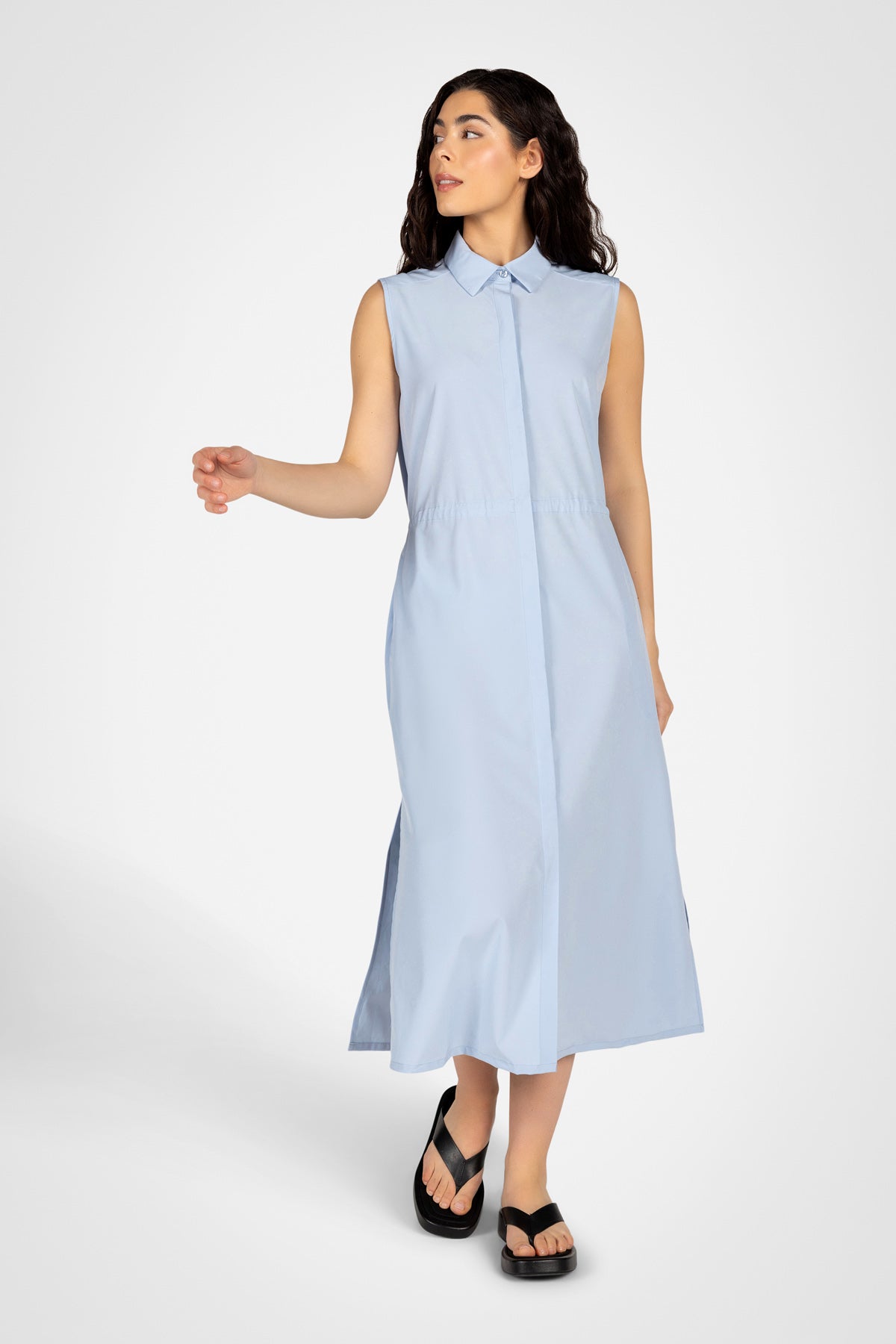 Flowline Maxi Shirt Dress