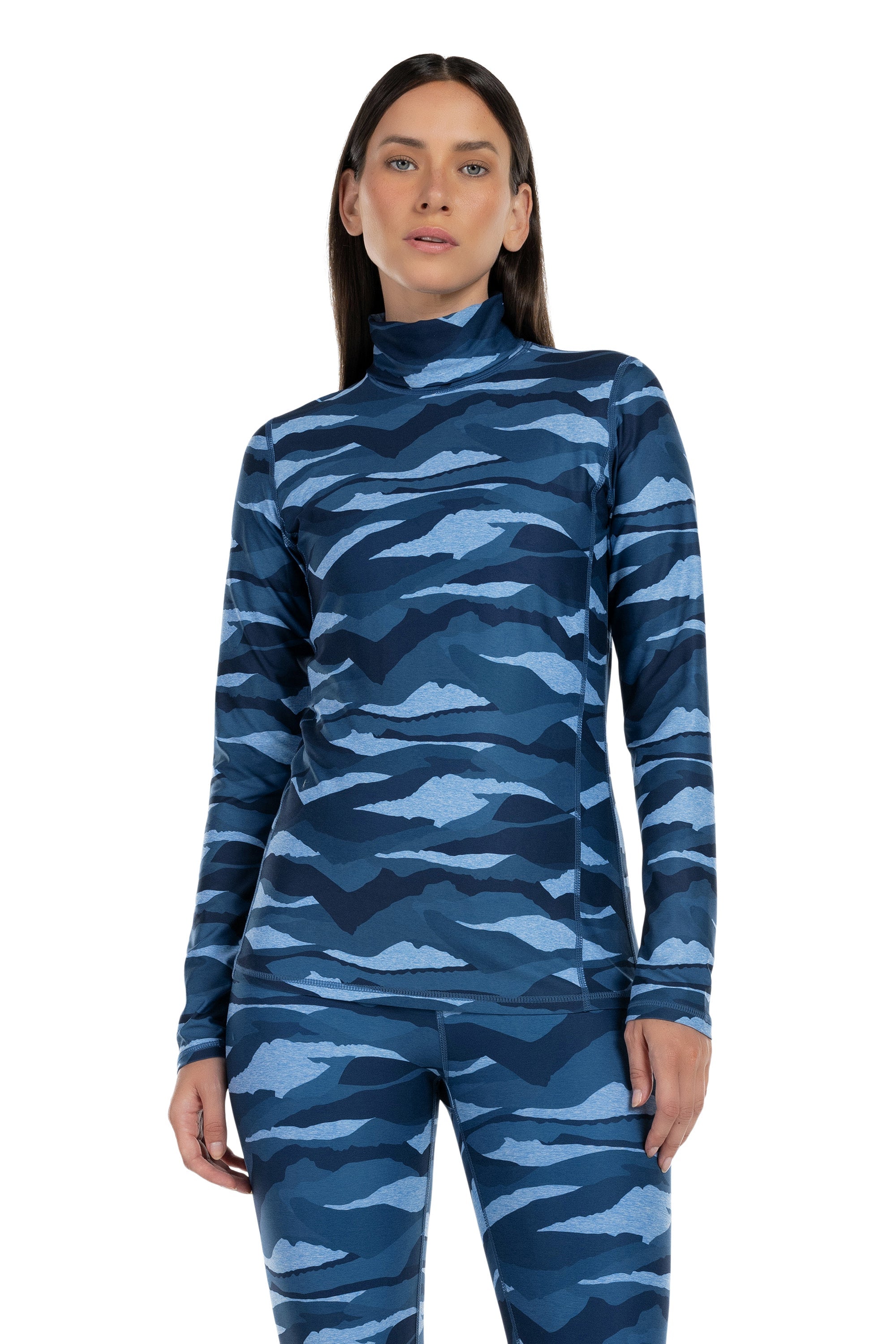 Camoflex turtleneck top