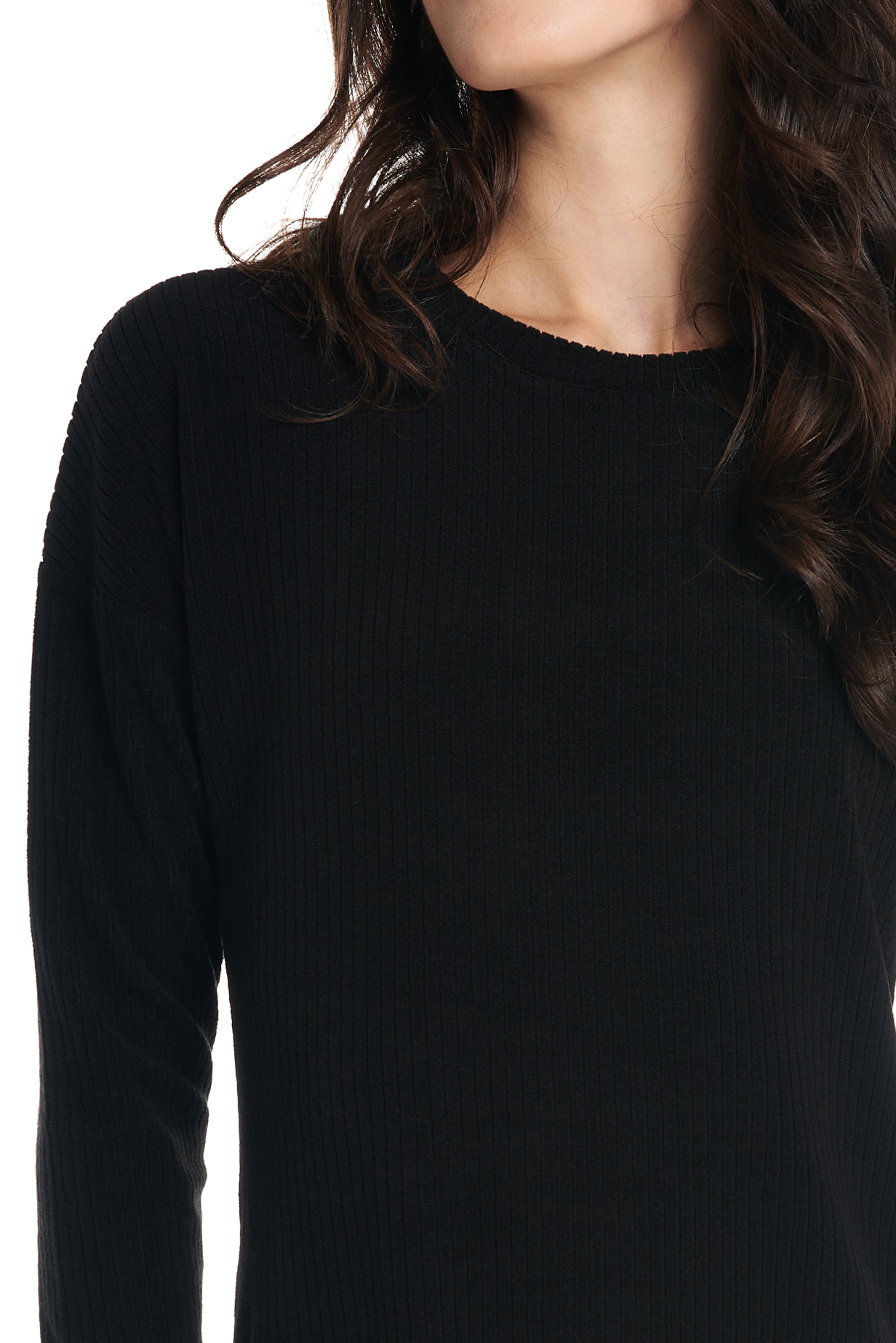 Velour Ribbed Lounge Longsleeve Dress