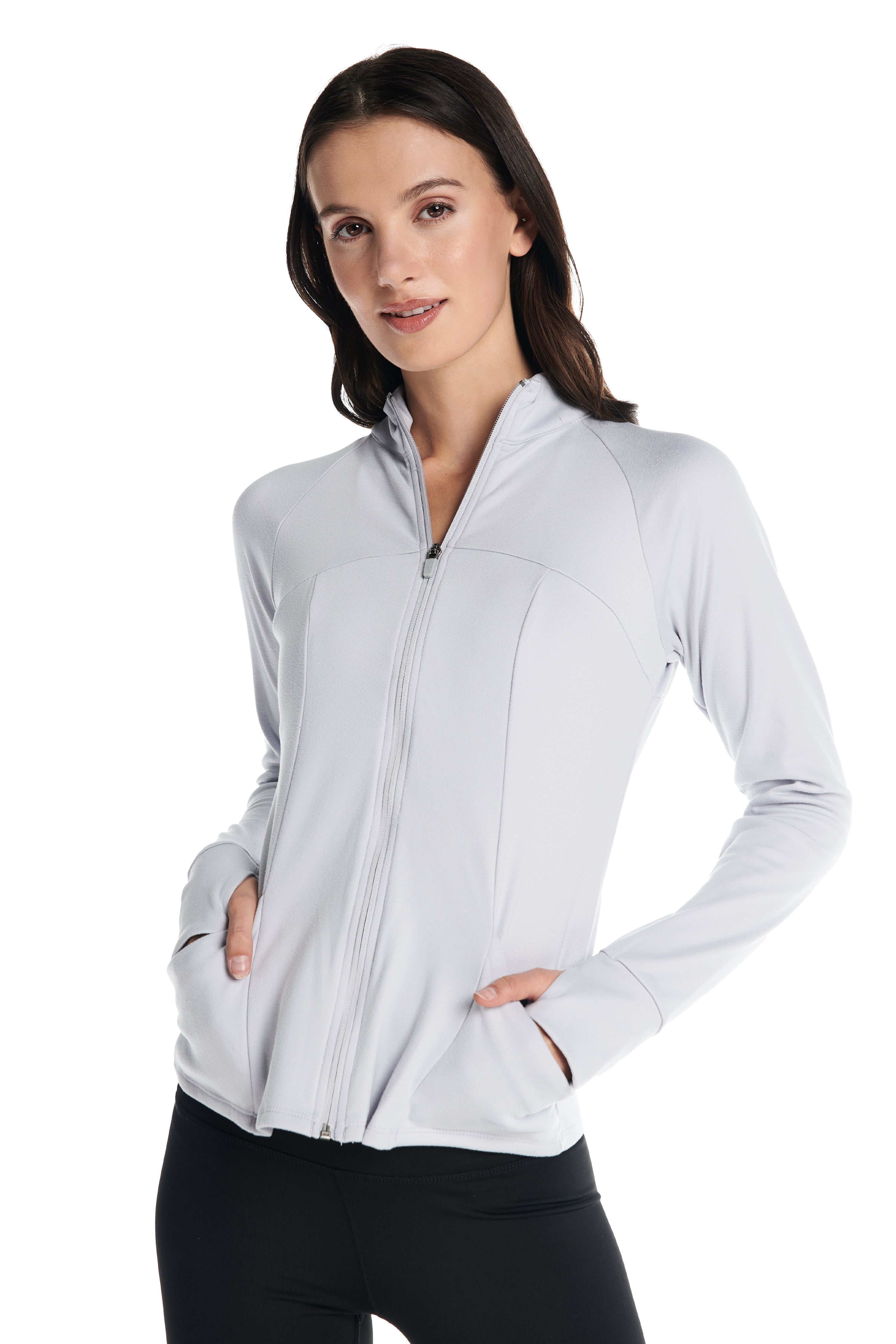 Aspen Sporty Zip Up Long-Sleeve Sweater