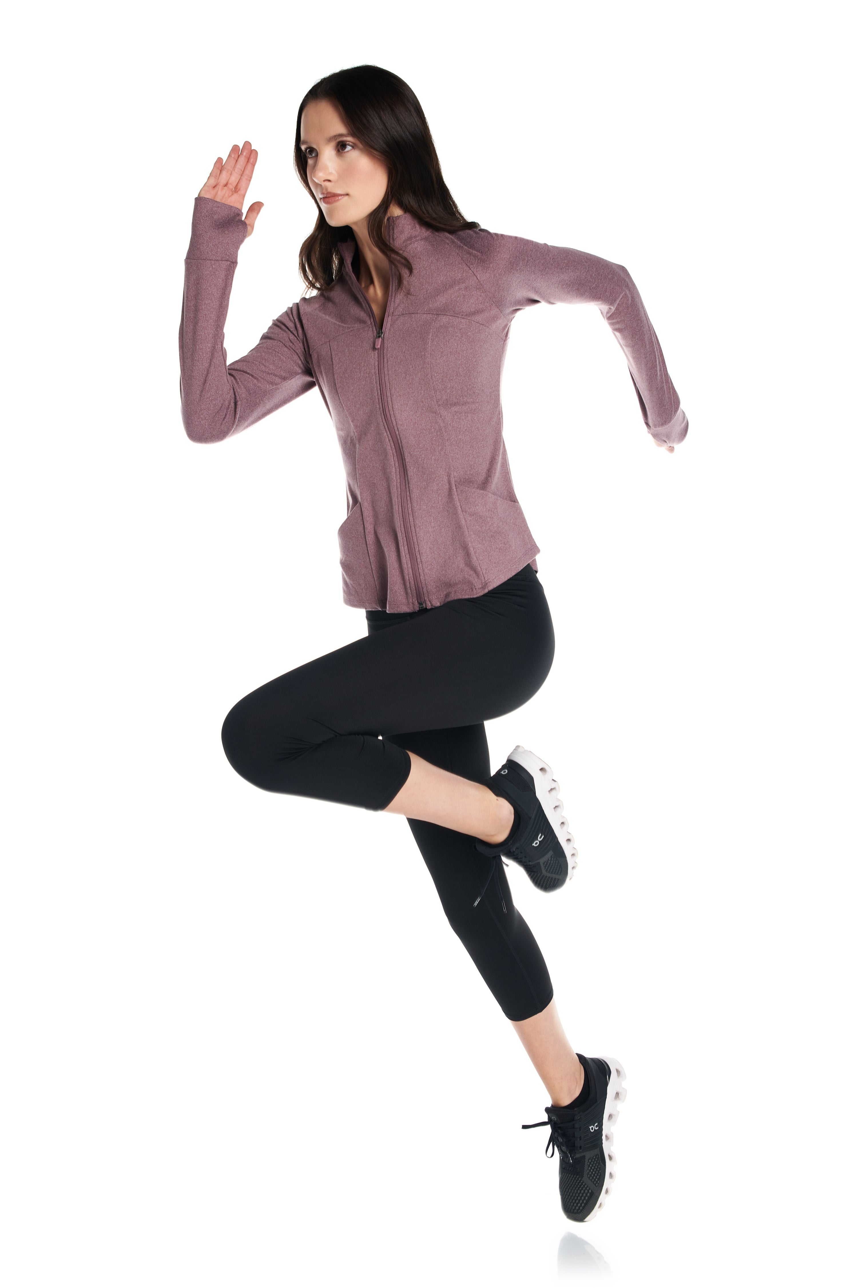 Aspen Sporty Zip Up Long-Sleeve Sweater