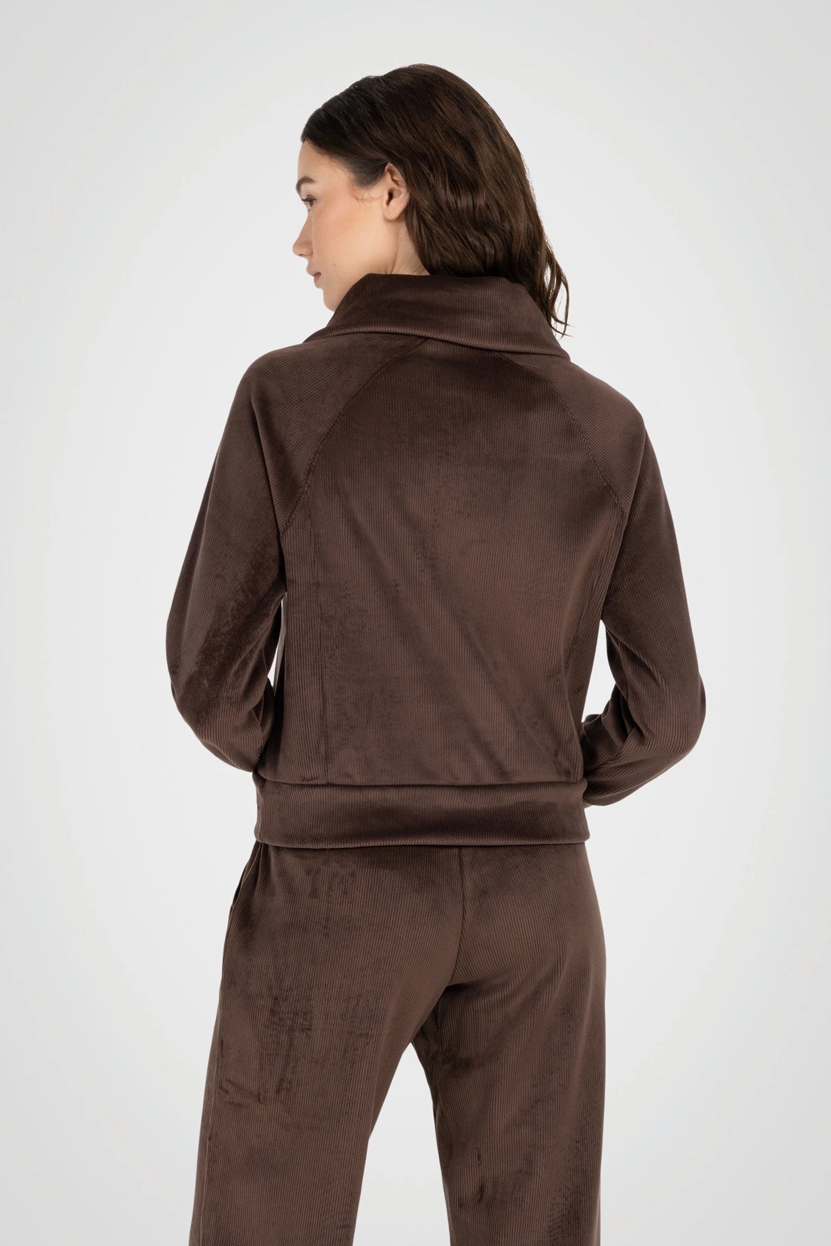 LuxeRib Velour 1/2 Zip Top
