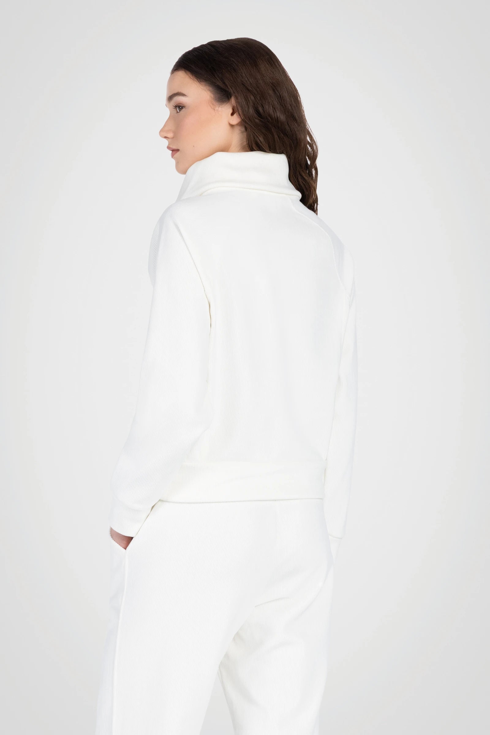 LuxeRib Velour 1/2 Zip Top