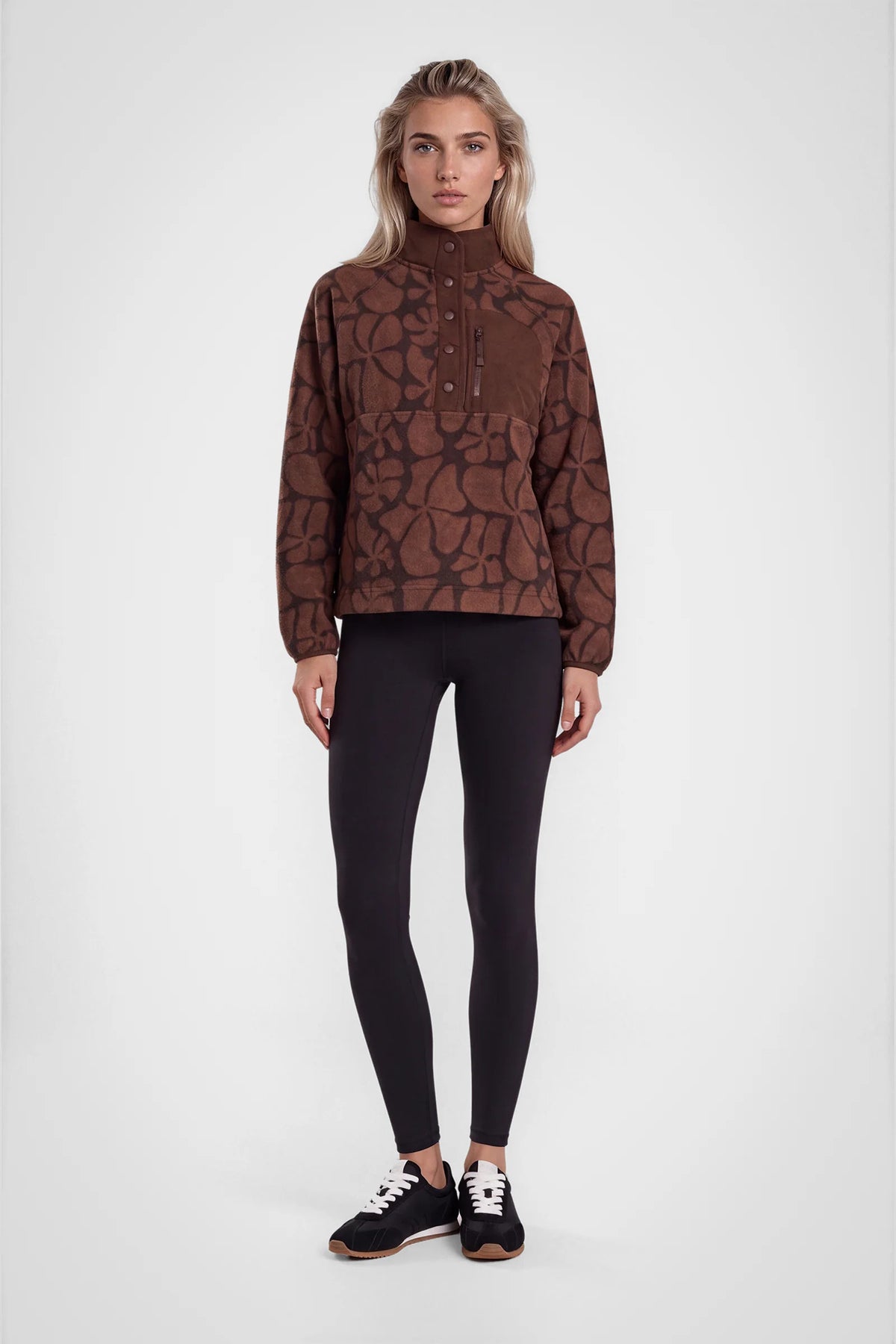 Alverra Printed Polar Fleece Pullover