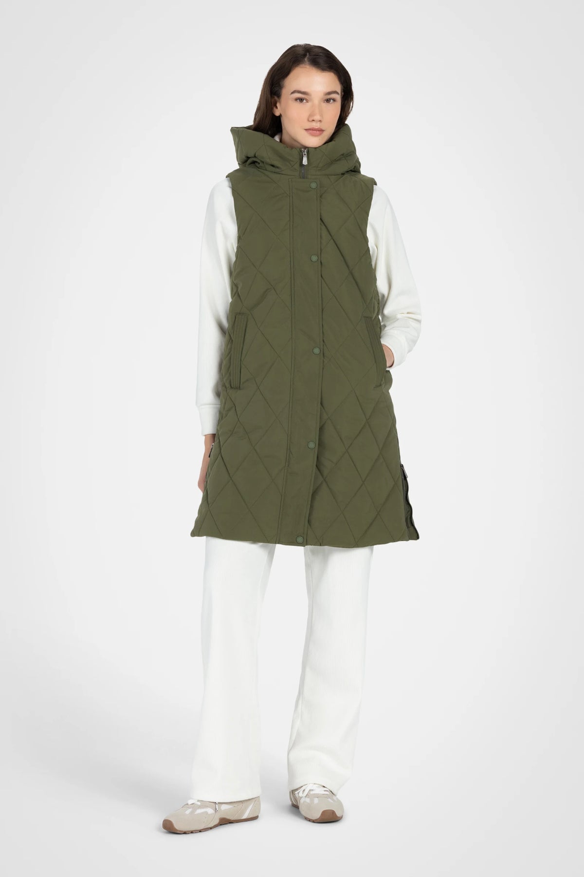 Diamond Long Puffer Vest