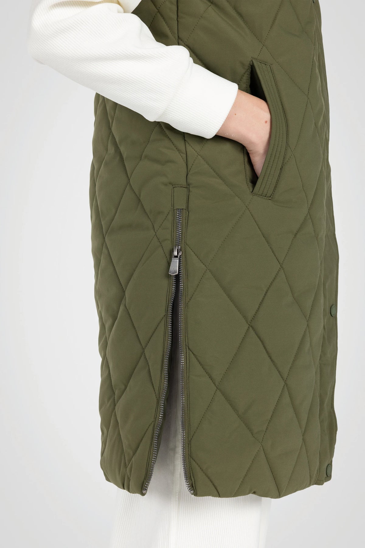 Diamond Long Puffer Vest