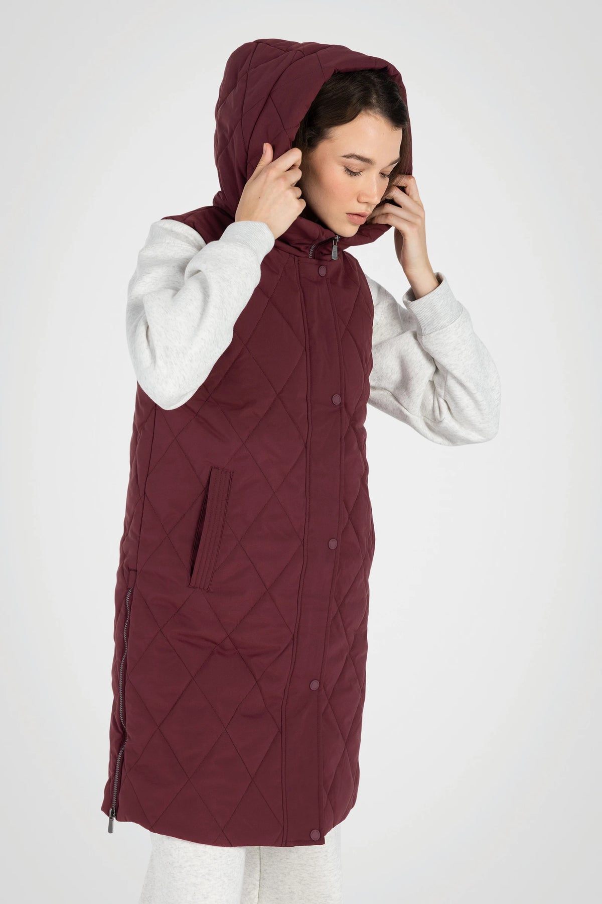Diamond Long Puffer Vest