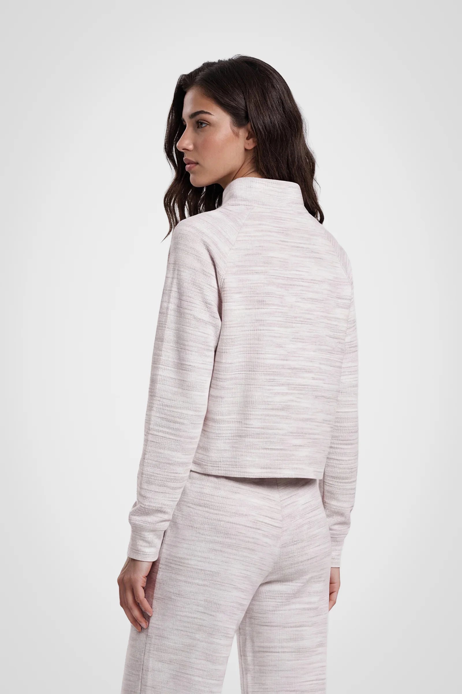 Cloud Jacquard Funnel Neck Pullover