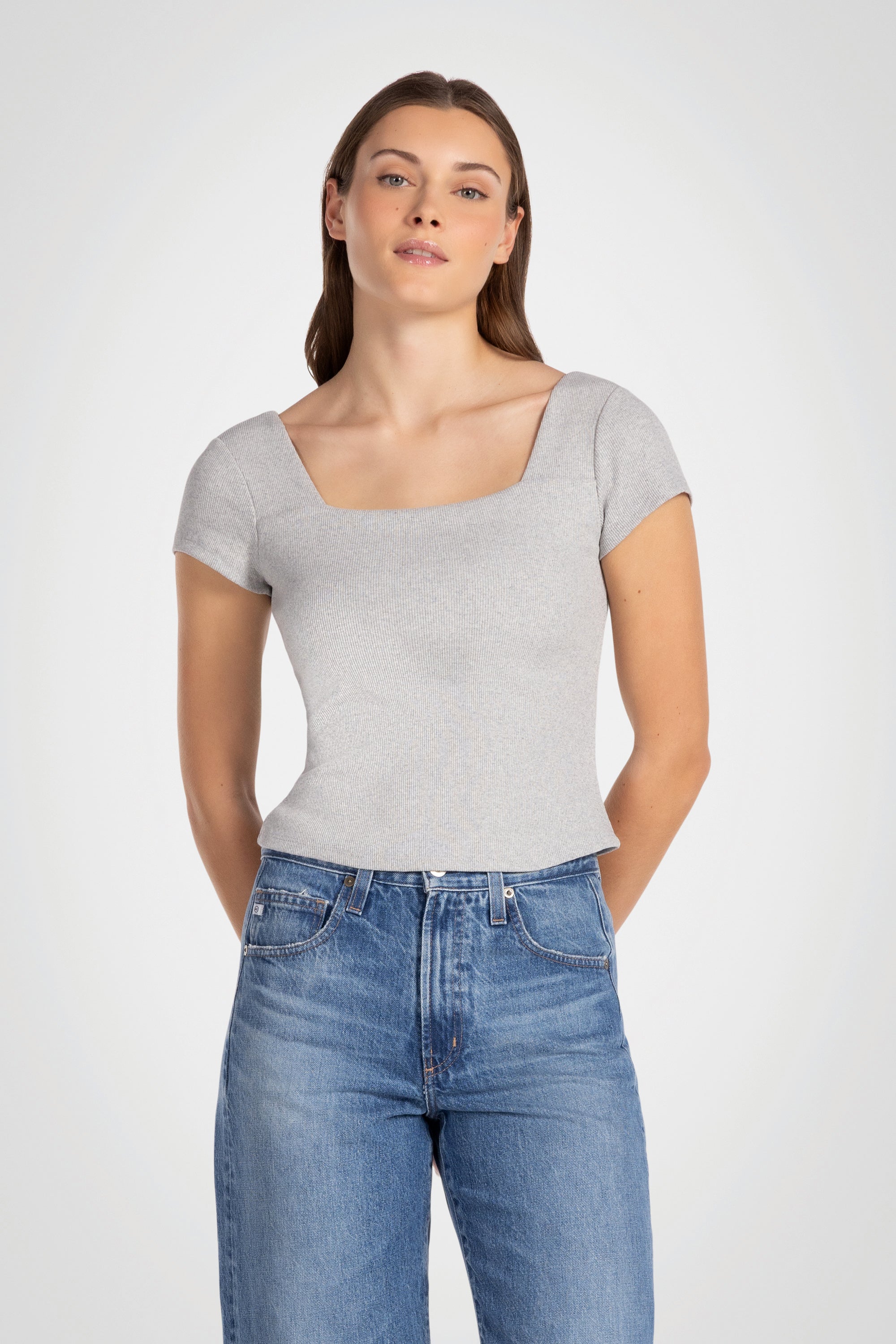 Contour Square Neck Rib Top