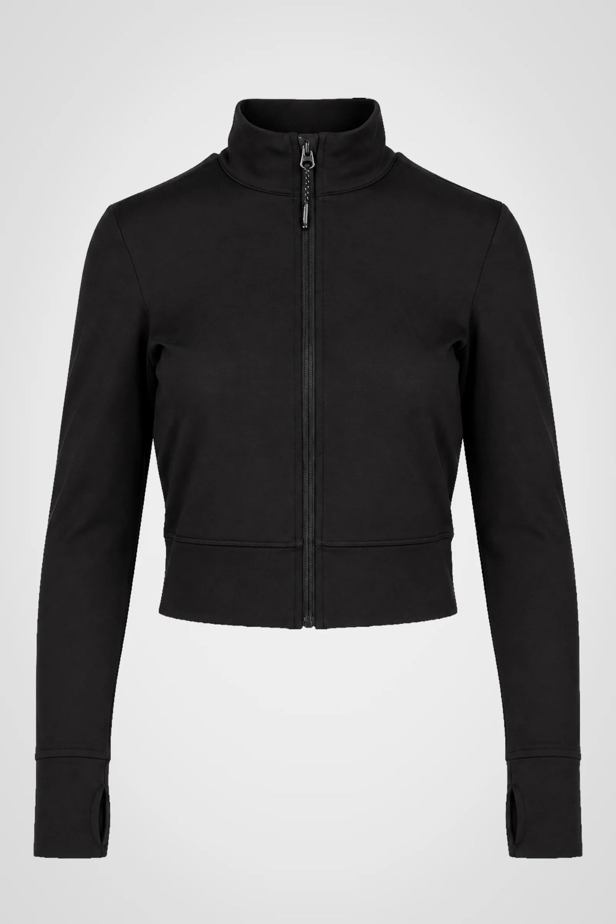 Aerelle Moss Jersey Funnel-Neck Jacket