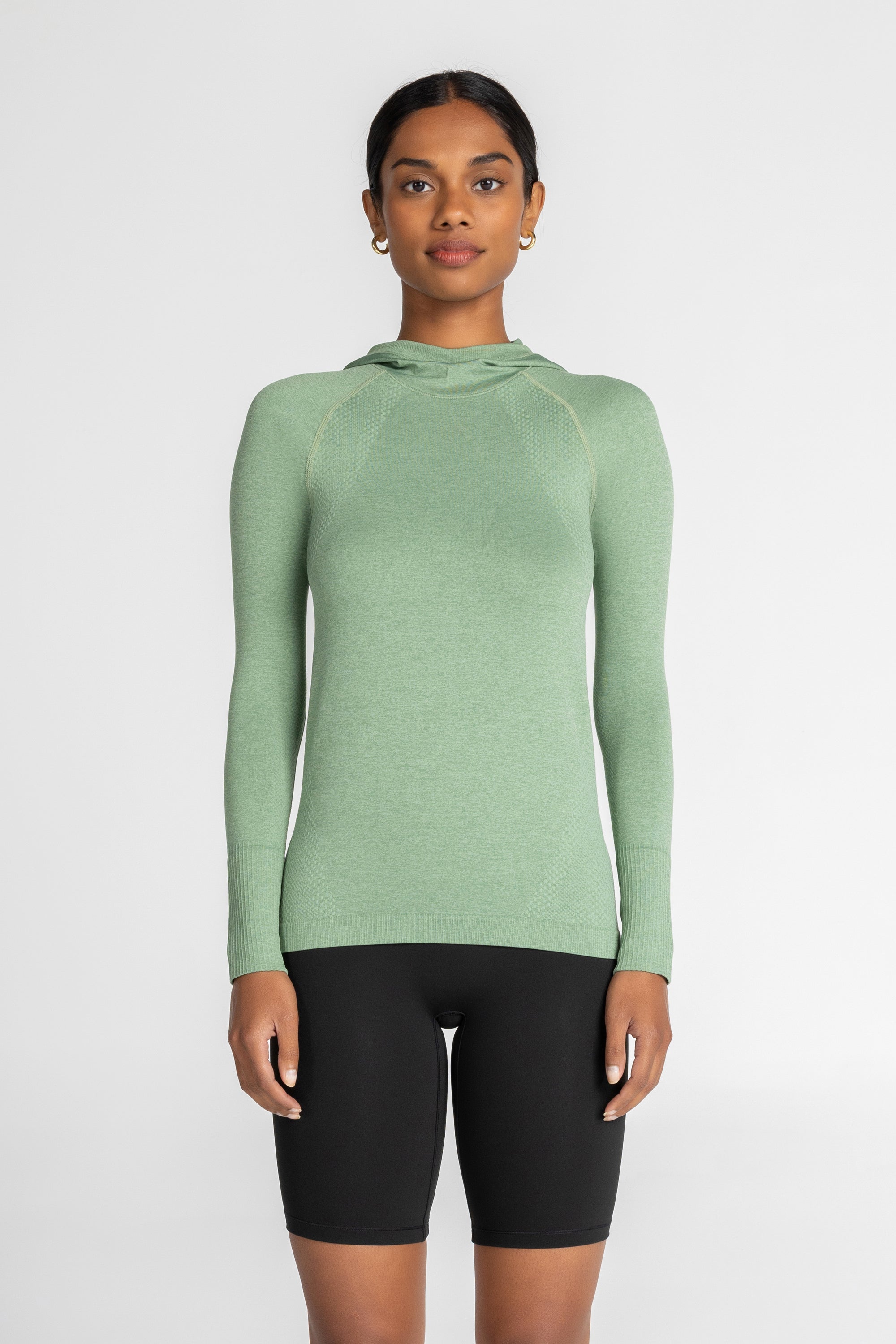 FlexBlend Hooded Seamless Performance Top