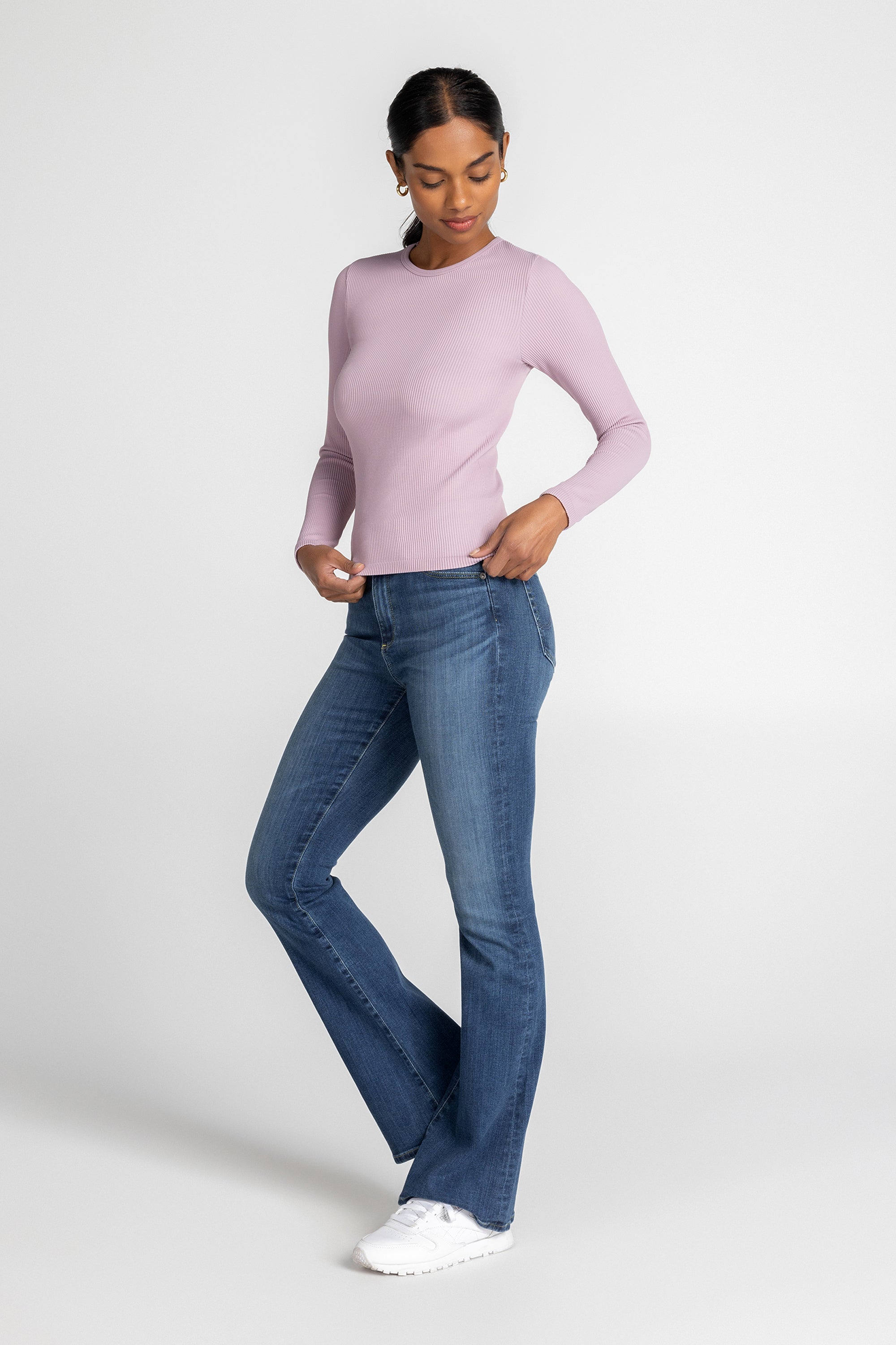 Luxe Ribbed Long Sleeve Top