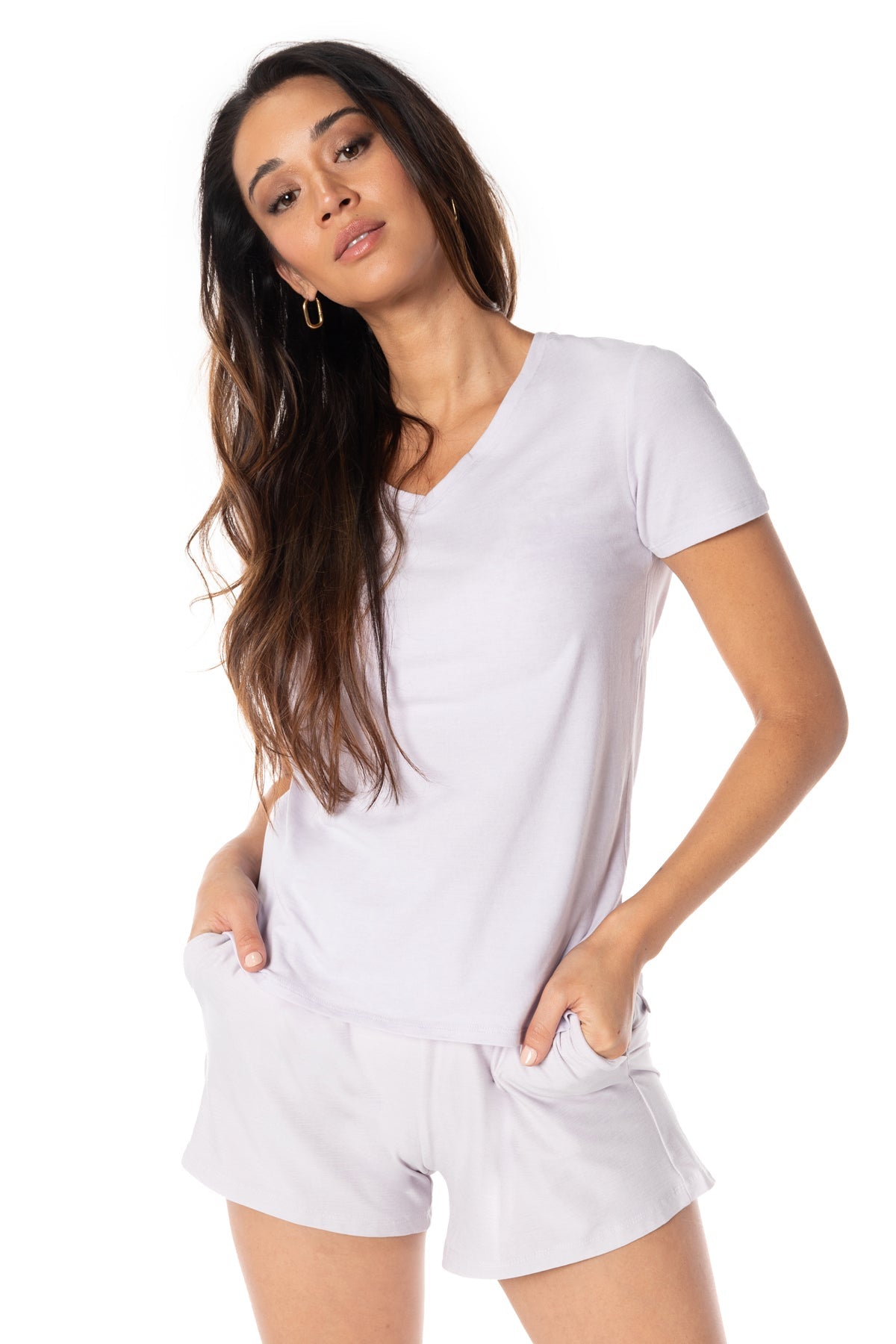 Free Spirit V-Neck Short Sleeve Top