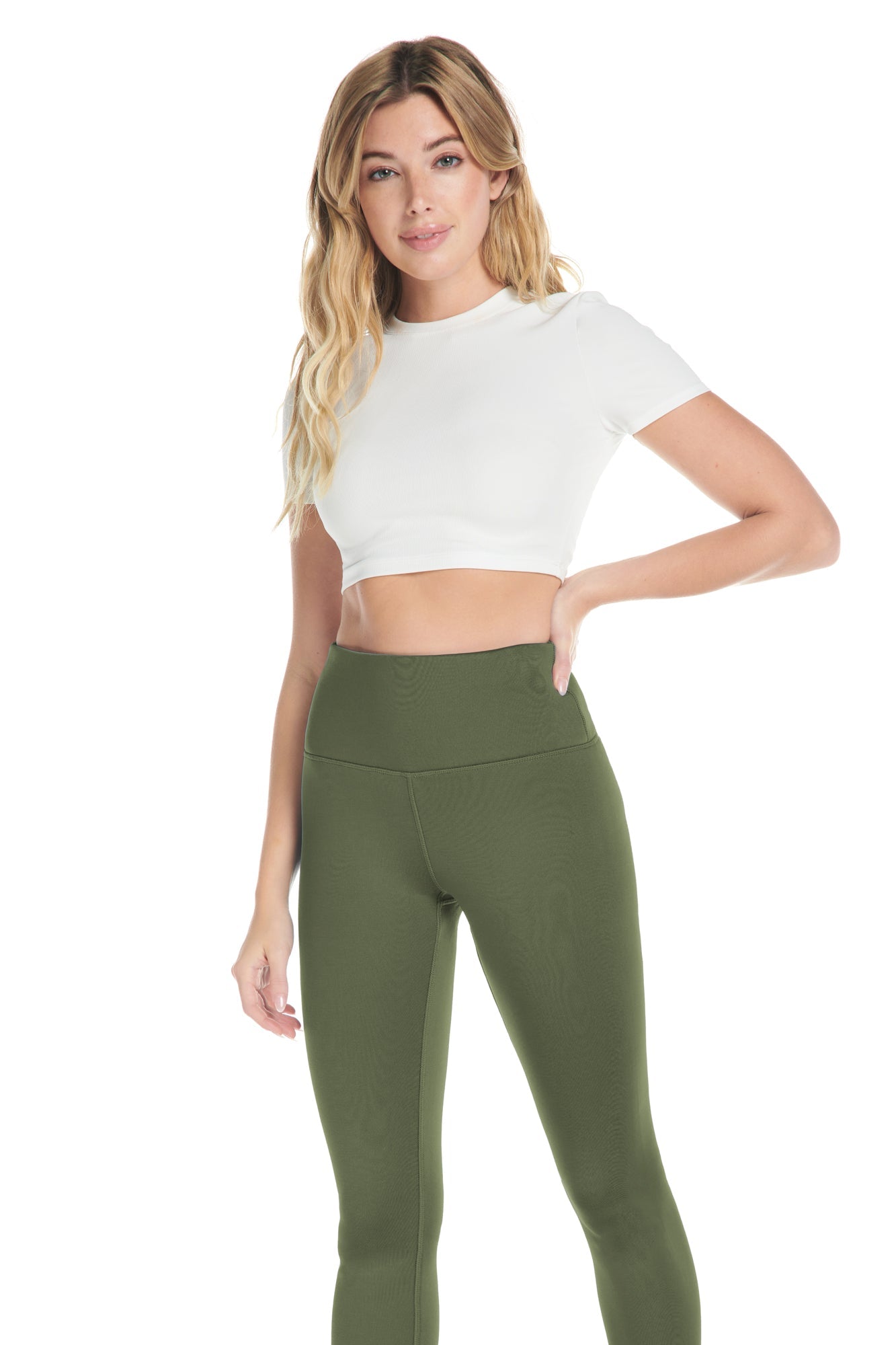 Sleek Sherpa Fleece-Lined High-Waist Legging