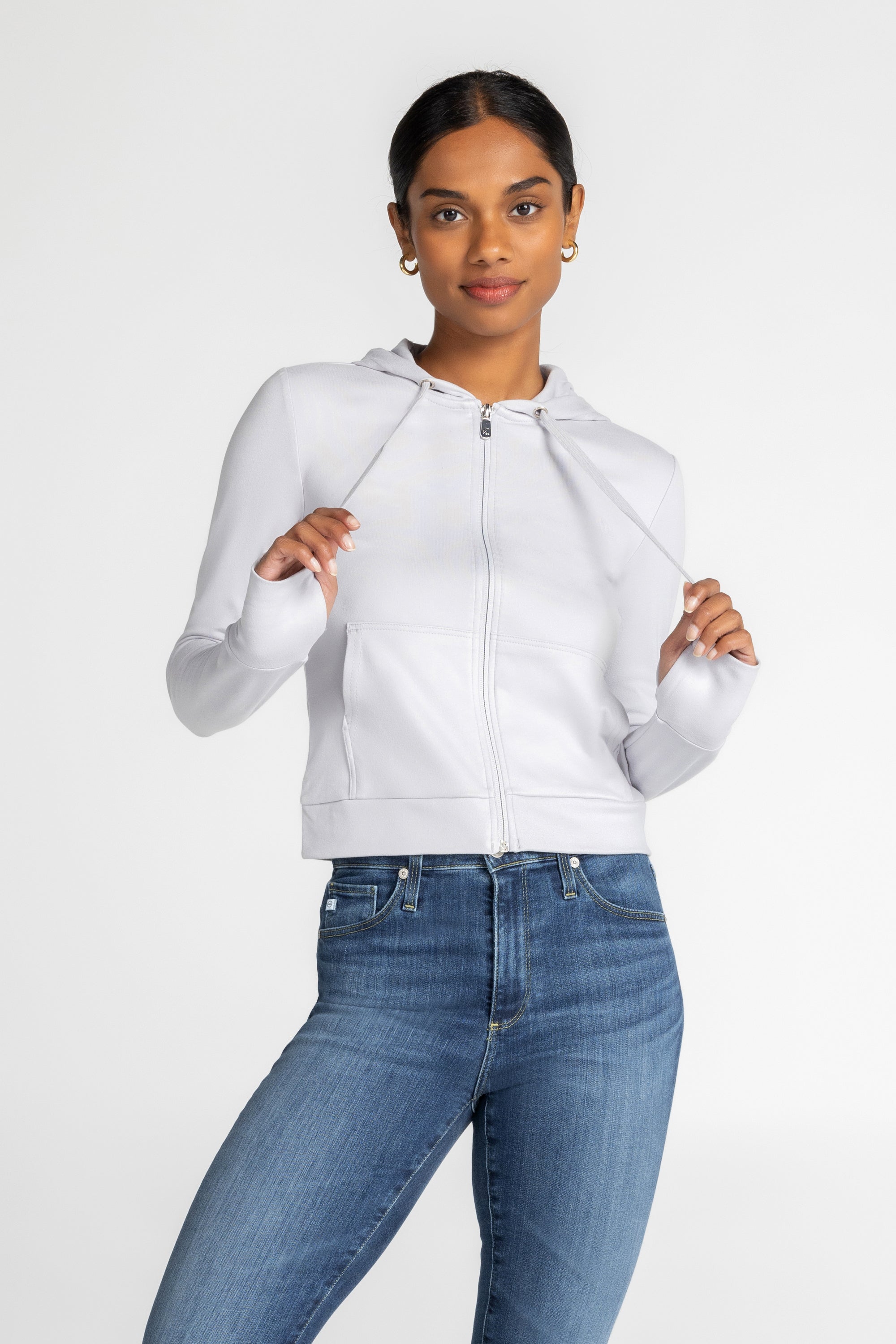 Apres Ski Ribbed Fleece Zip-Up Hoodie