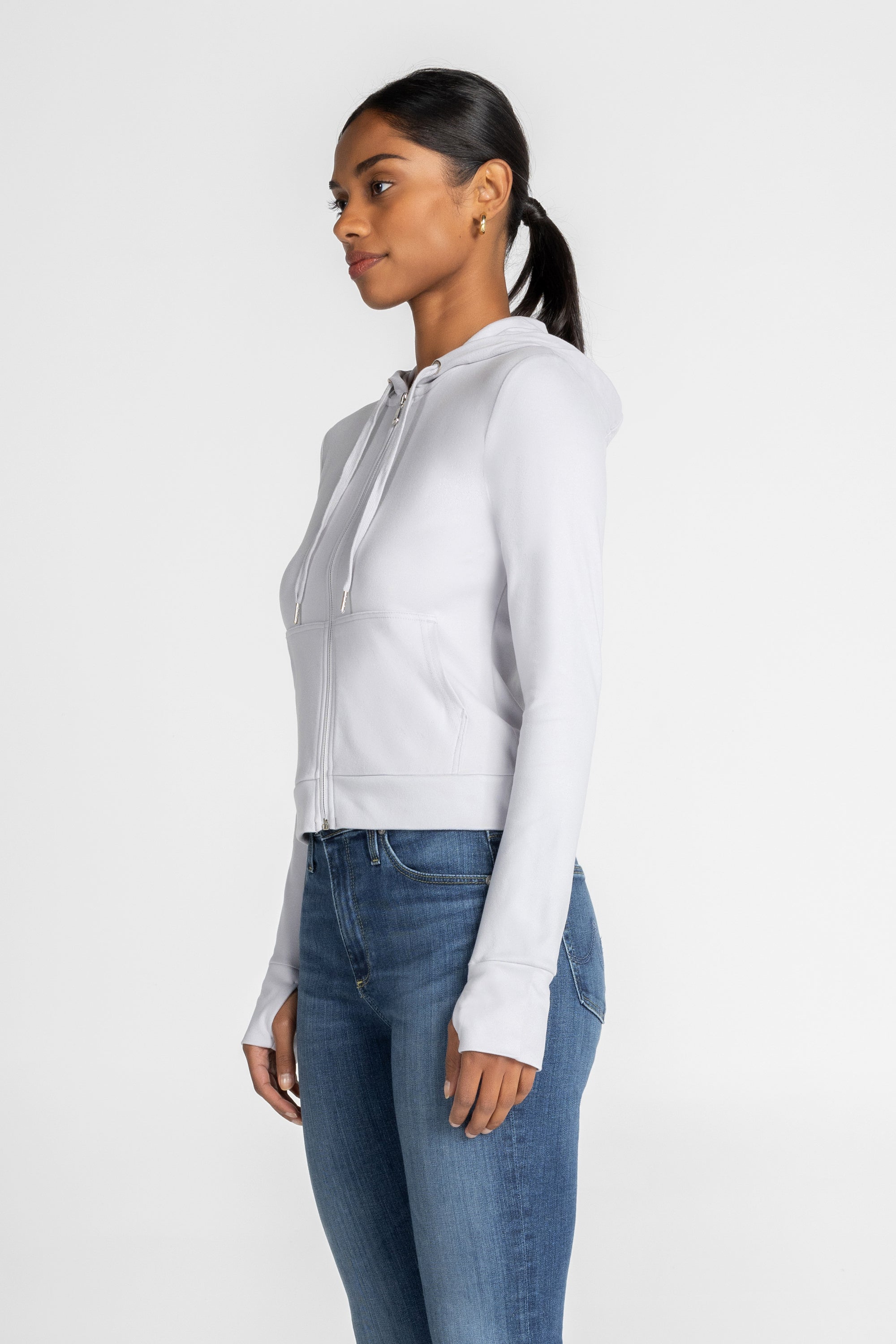 Apres Ski Ribbed Fleece Zip-Up Hoodie