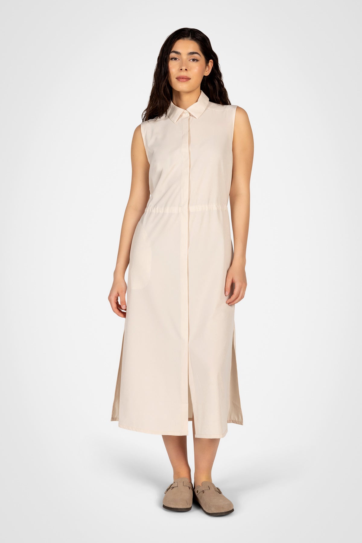 Flowline Maxi Shirt Dress