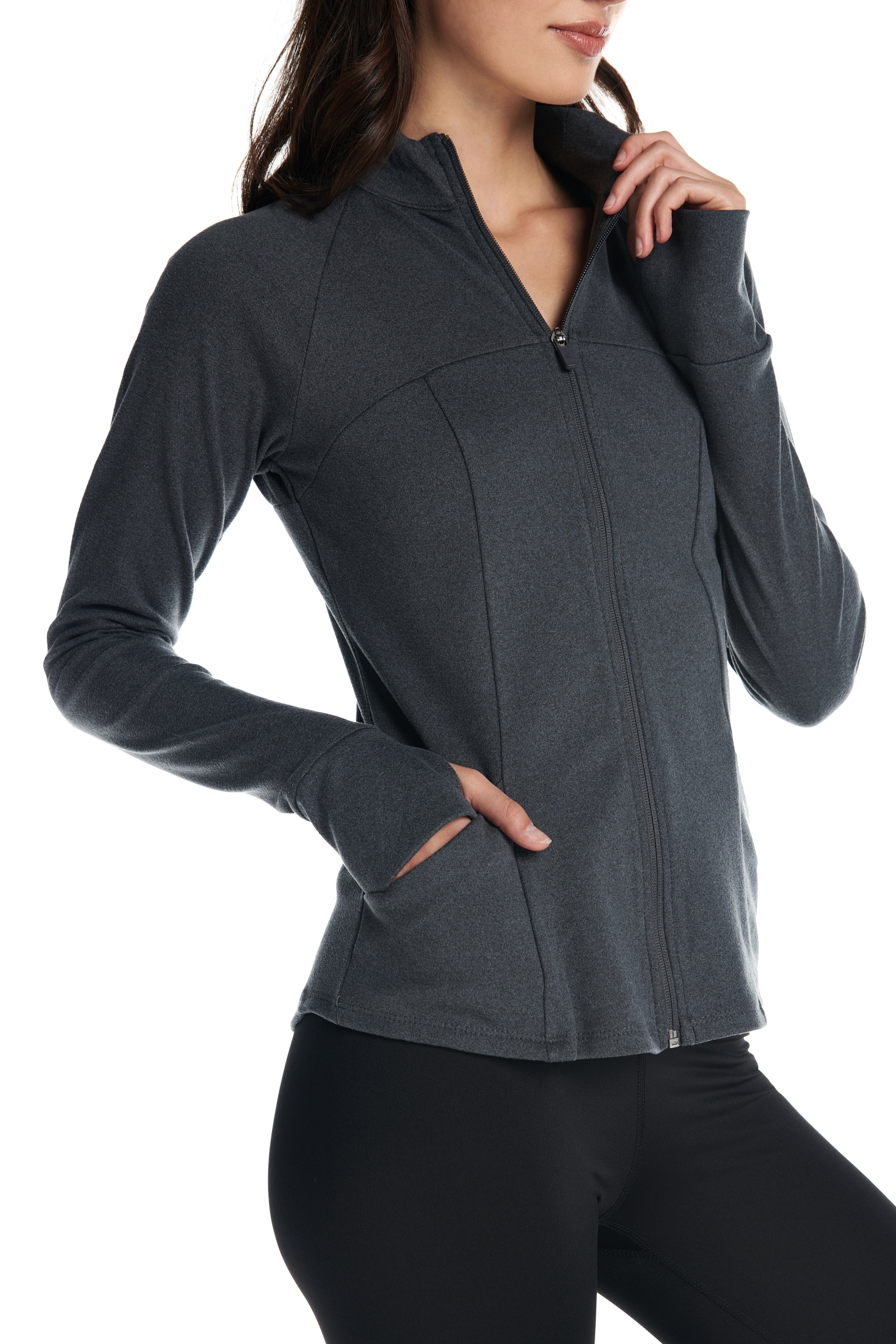 Aspen Sporty Zip Up Long-Sleeve Sweater