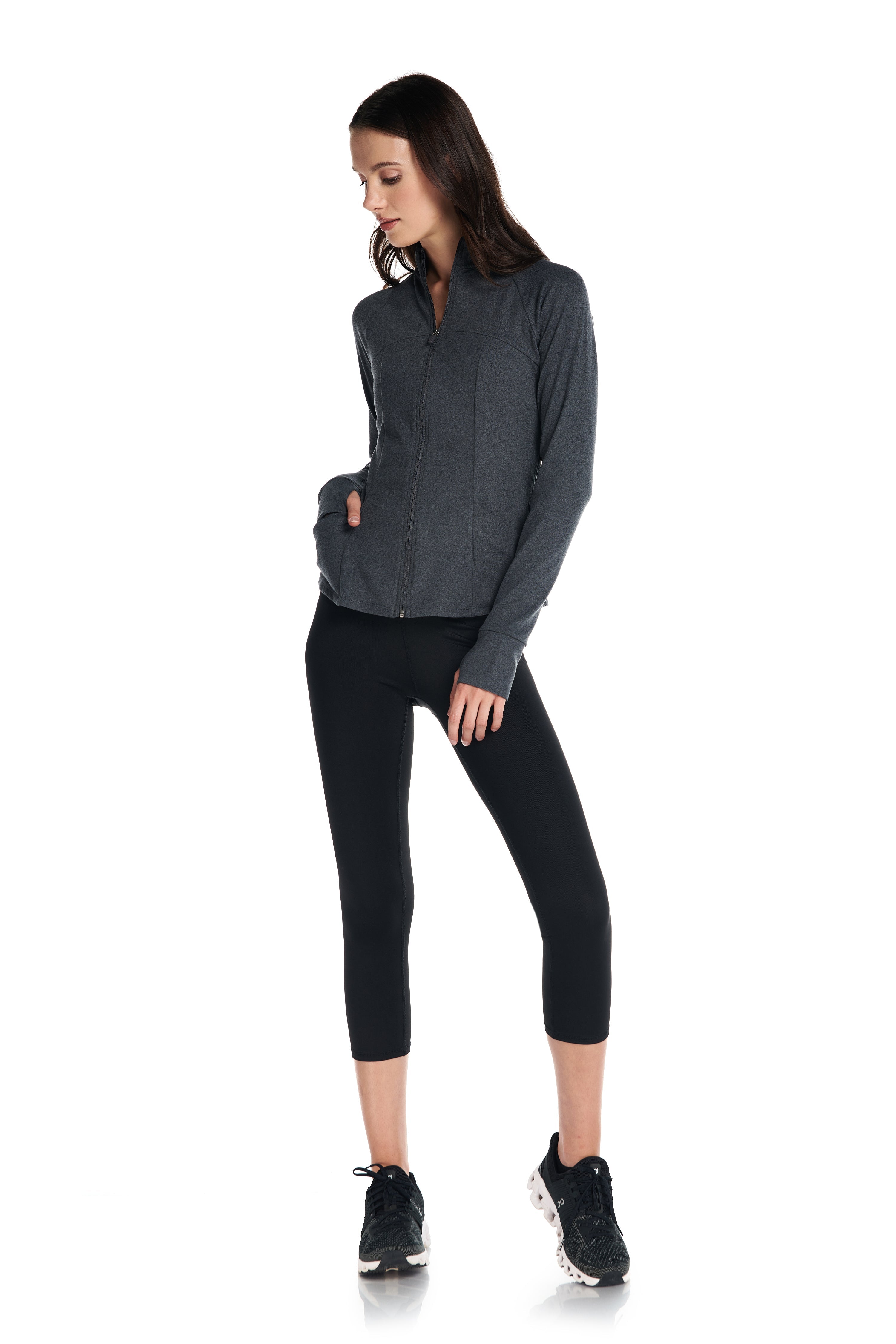 Aspen Sporty Zip Up Long-Sleeve Sweater